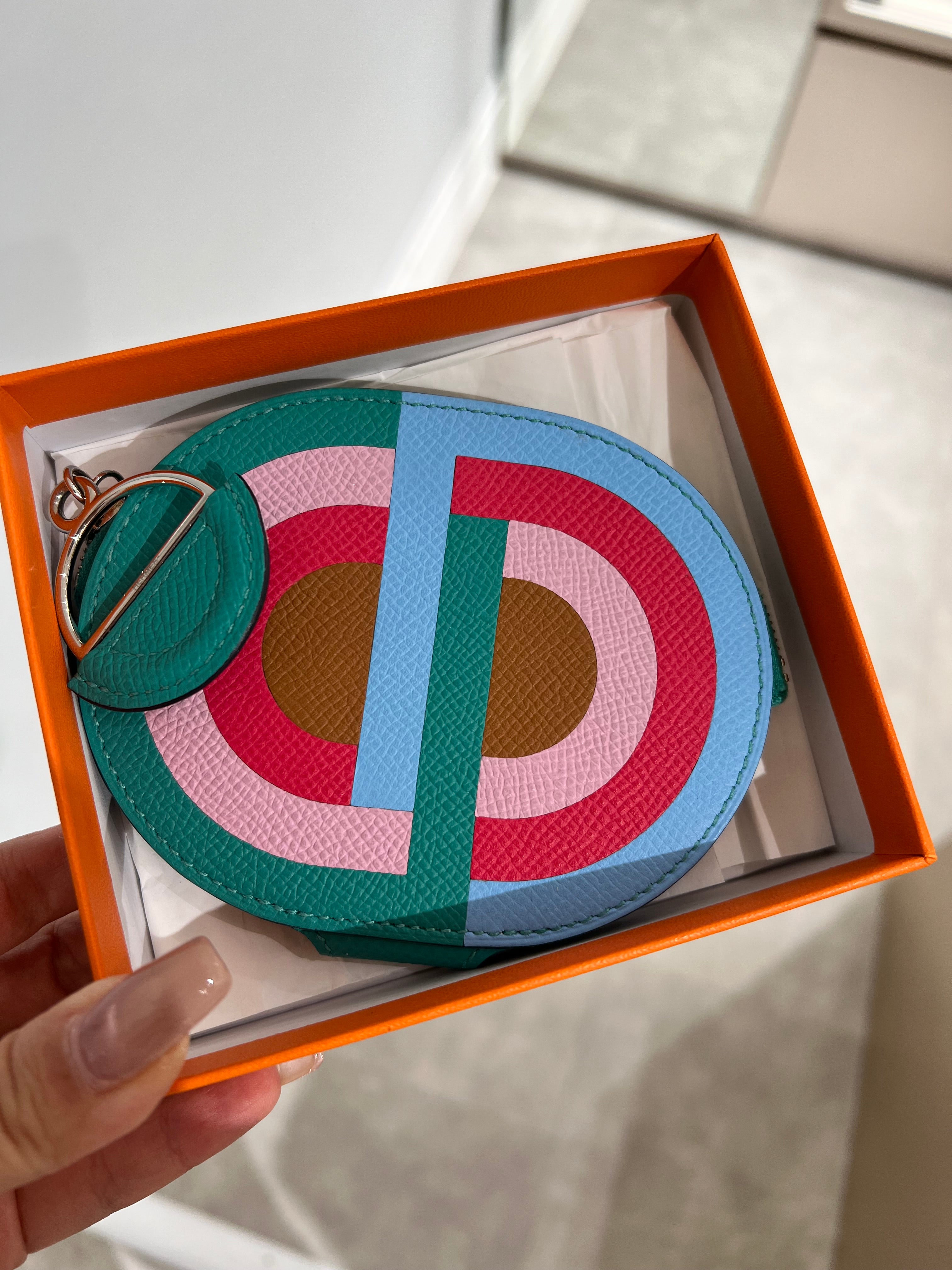 HERMES VERT VERON+MULTI EPSOM IN THE LOOP WALLET SYC1977