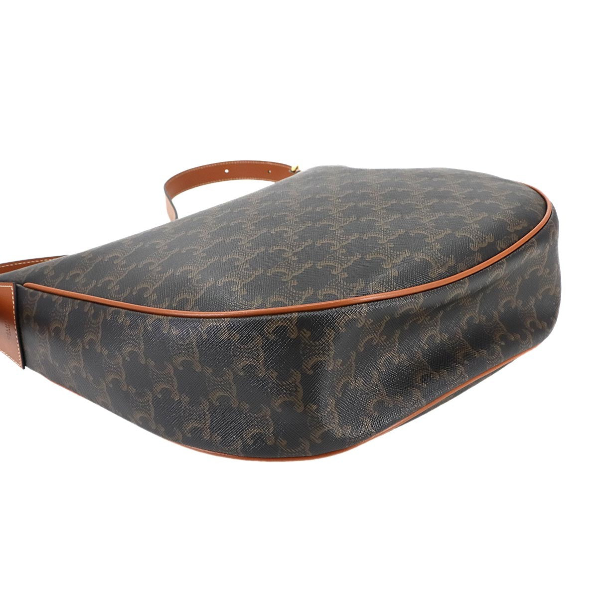 CELINE Triomphe Heloise Shoulder Bag Leather Tan 114712 Purse 902994764