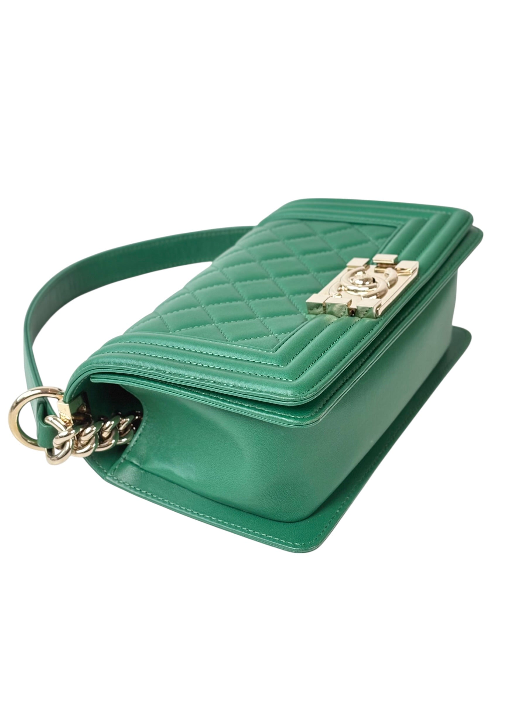Chanel Small Green Boy Bag