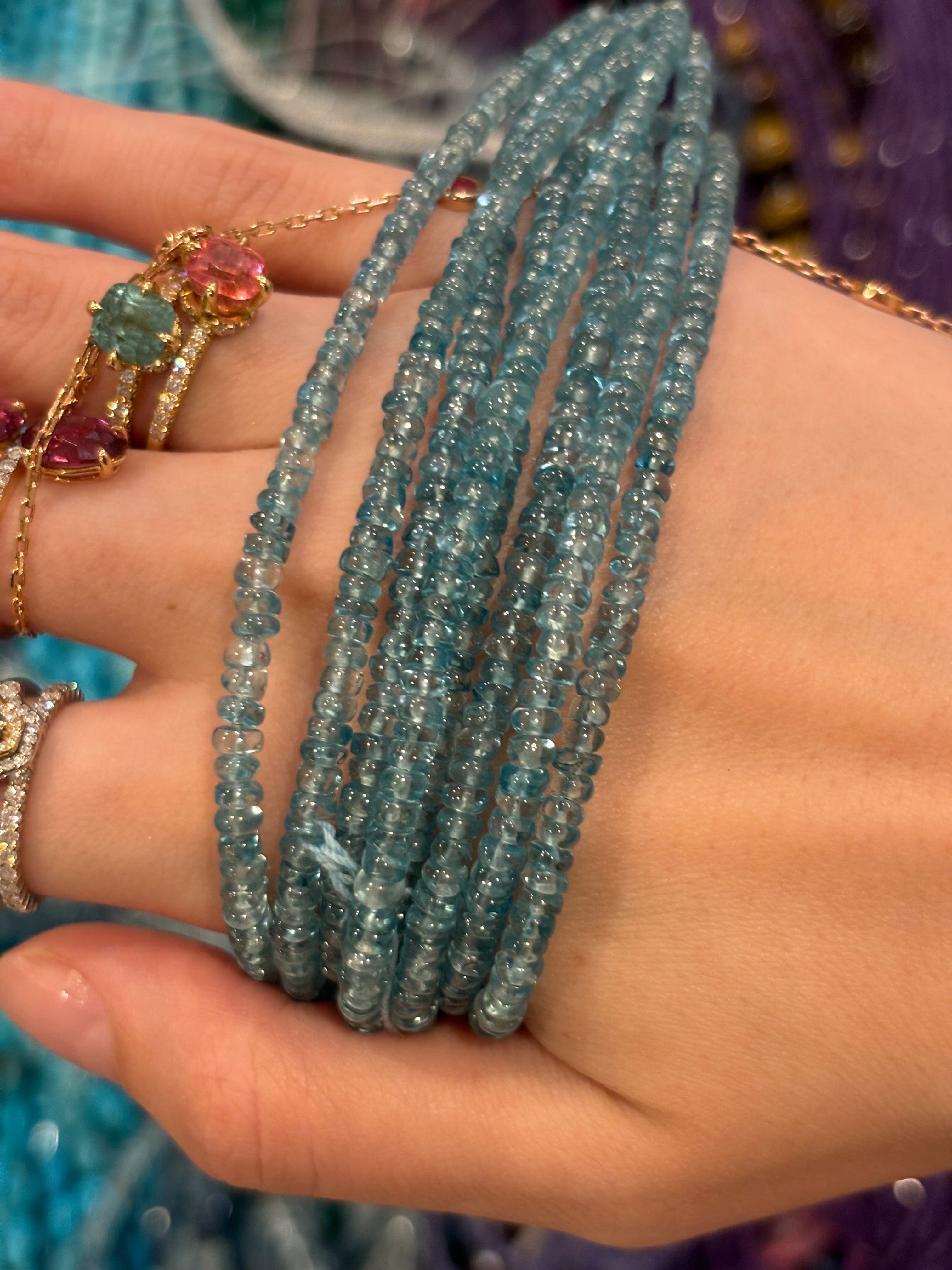 Blue Zircon Beads DXBCS4496