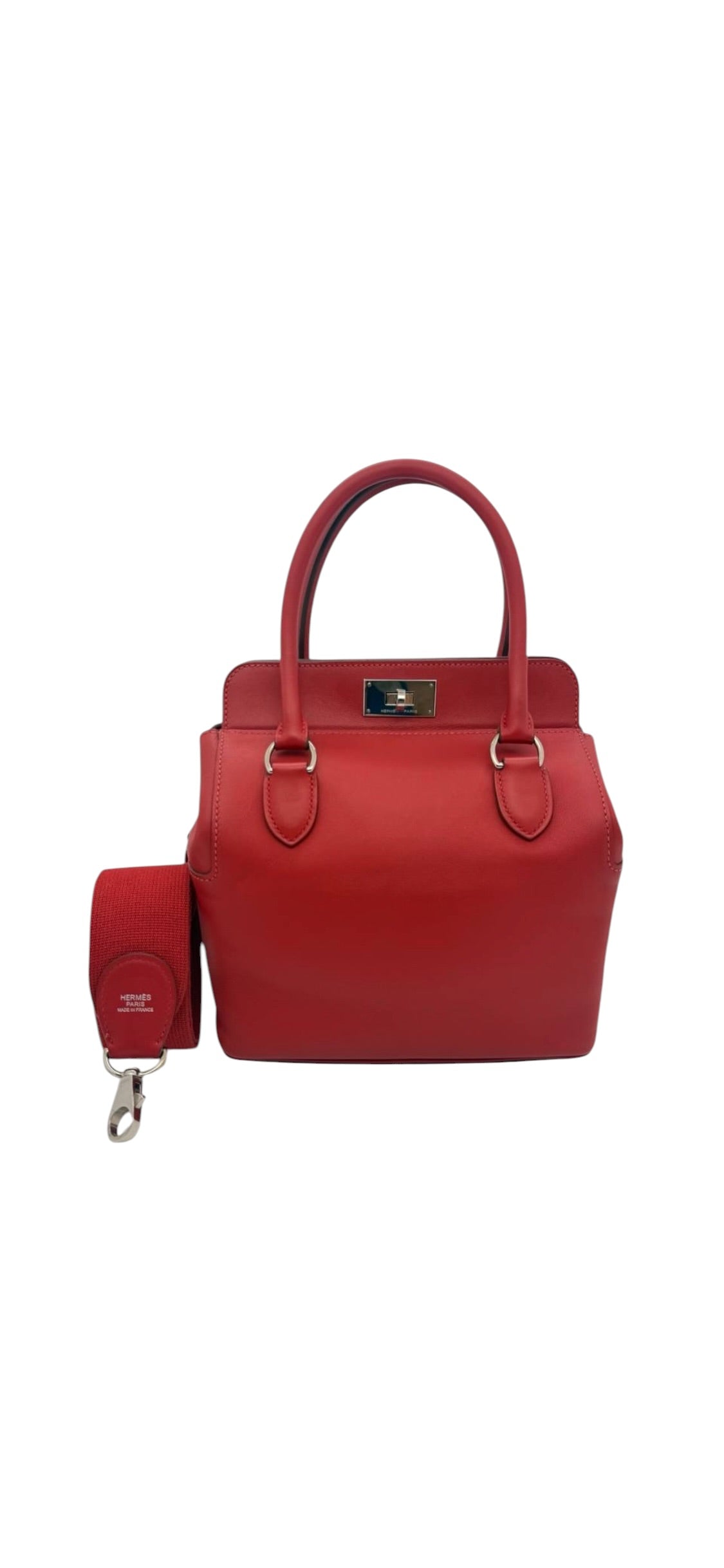 Hermes Toolbox 20 Vermillion Swift PHW #P DLT7625