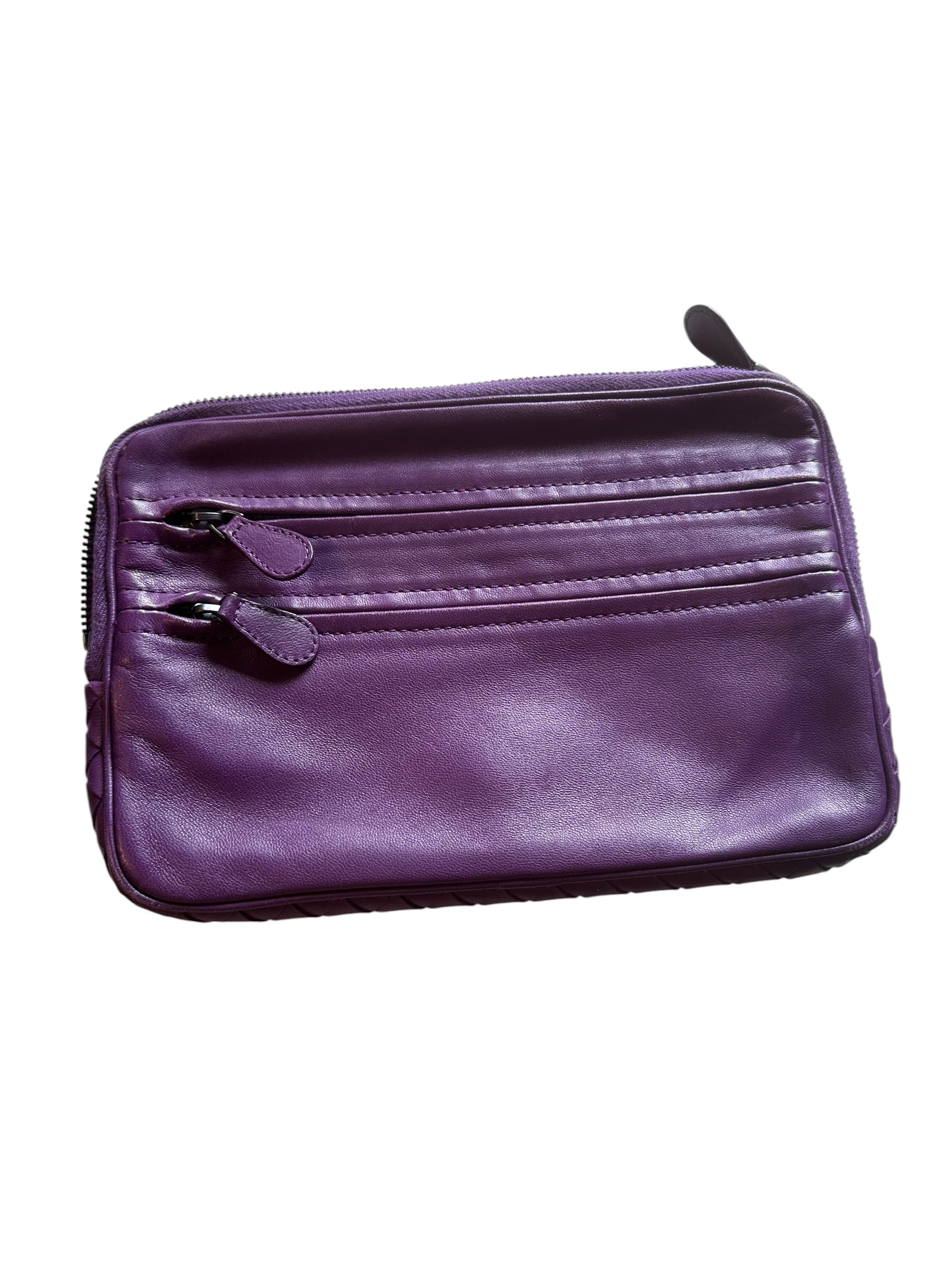 Bottega Venetta Purple Zip Pouch