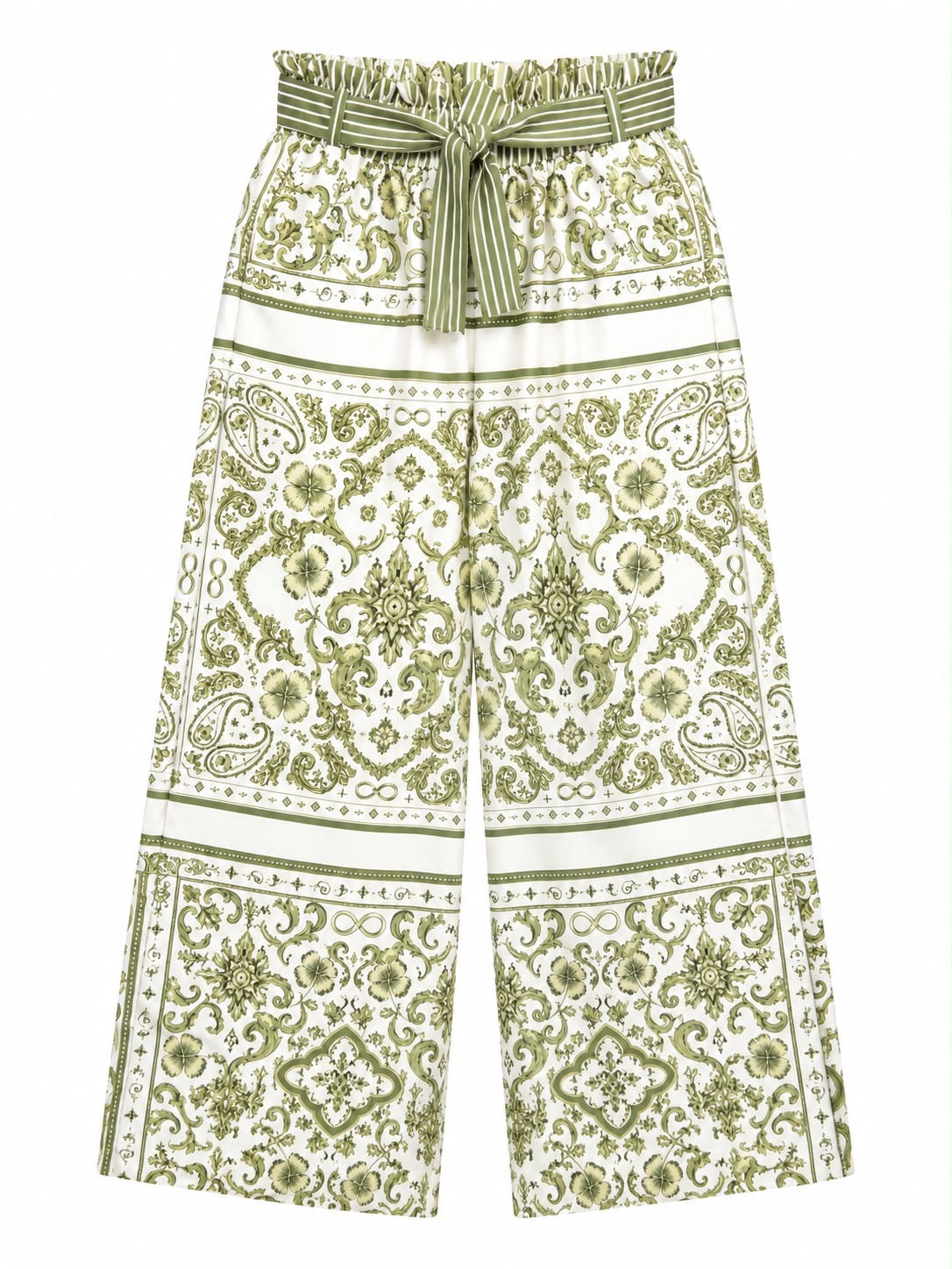 TROUSER SAILOR PINSTRIPES MOSAIC OLIVE MCL12798