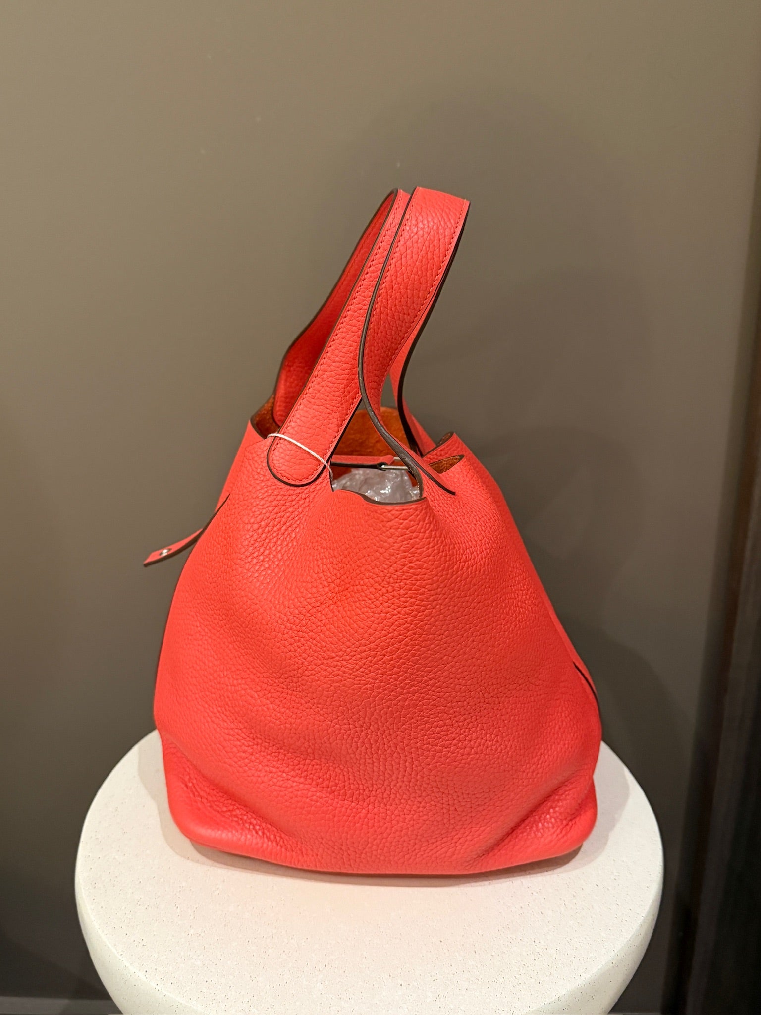 Hermès Picotin Lock 22 Clemence Rose Jaipur Palladium Hardware Stamp C