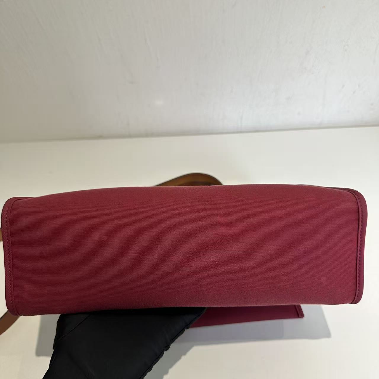Hermès Herbag 31 Two-Tone Convertible Bag - Burgundy & Tan