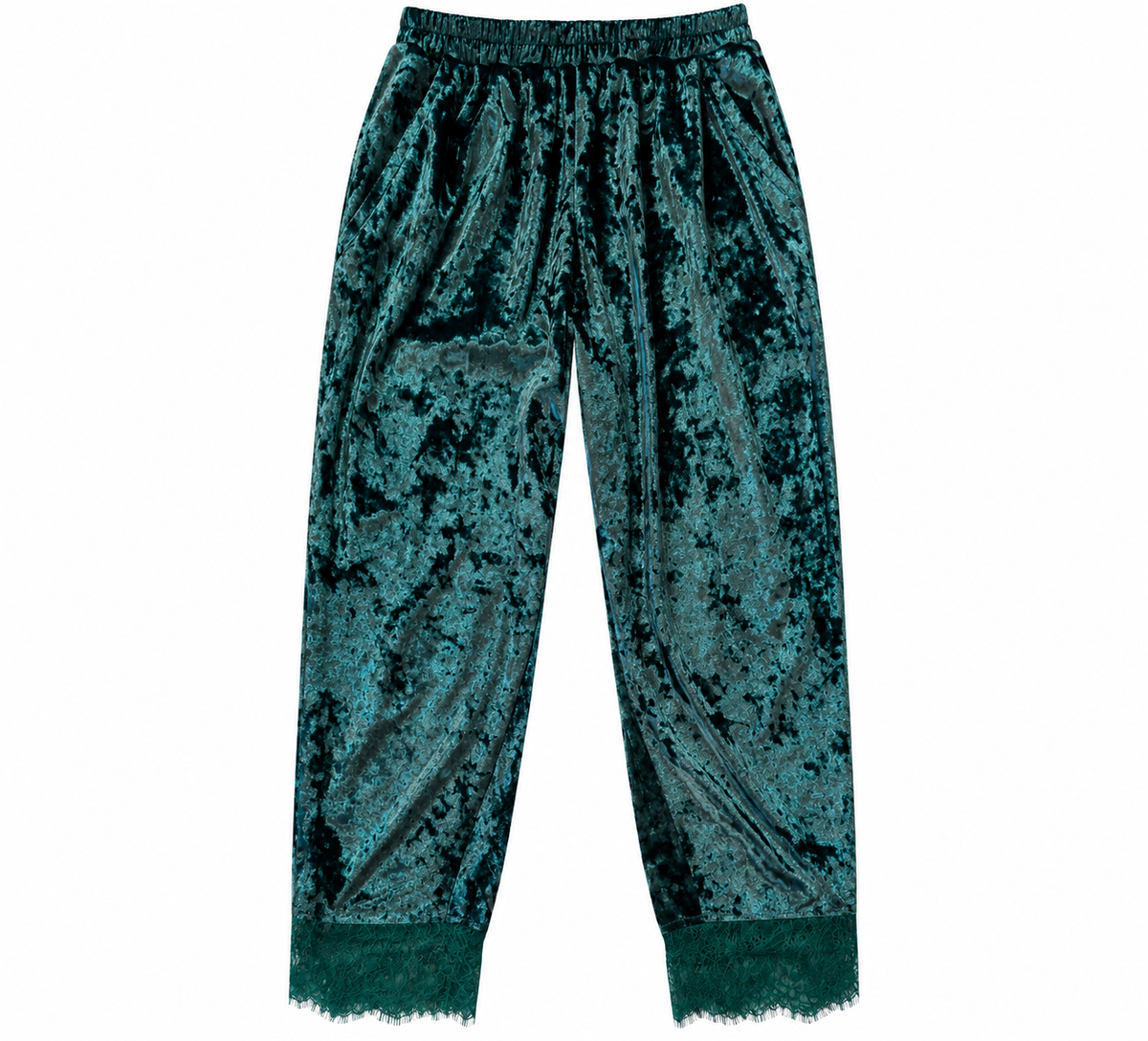 TROUSER MARCELLA VELVET GREEN LACE MCL13485