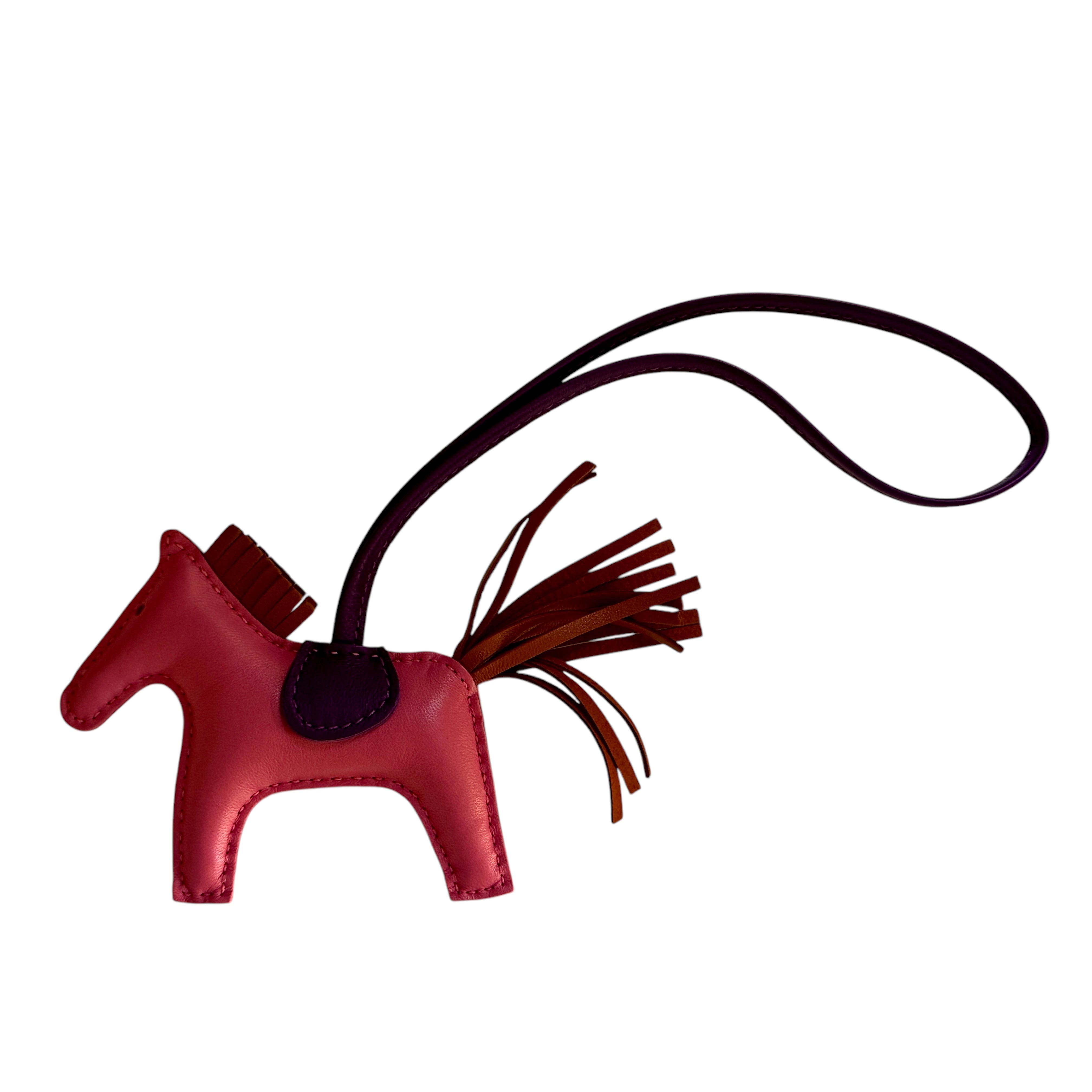 4. Hermes Rodeo PM Bag Charm Pink/Brown/Purple