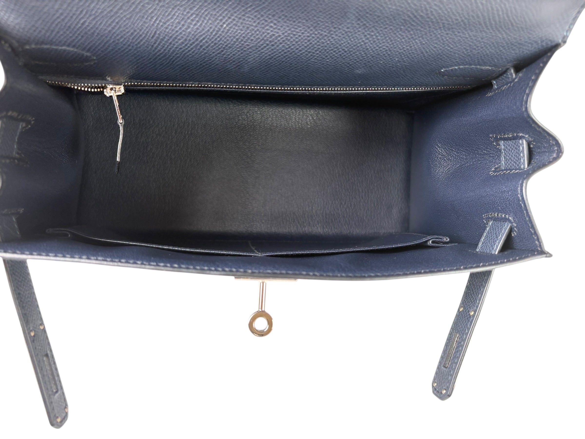 Hermes Kelly 28cm Bag Epsom 76 Blue Indigo - Full Set - Y stamp