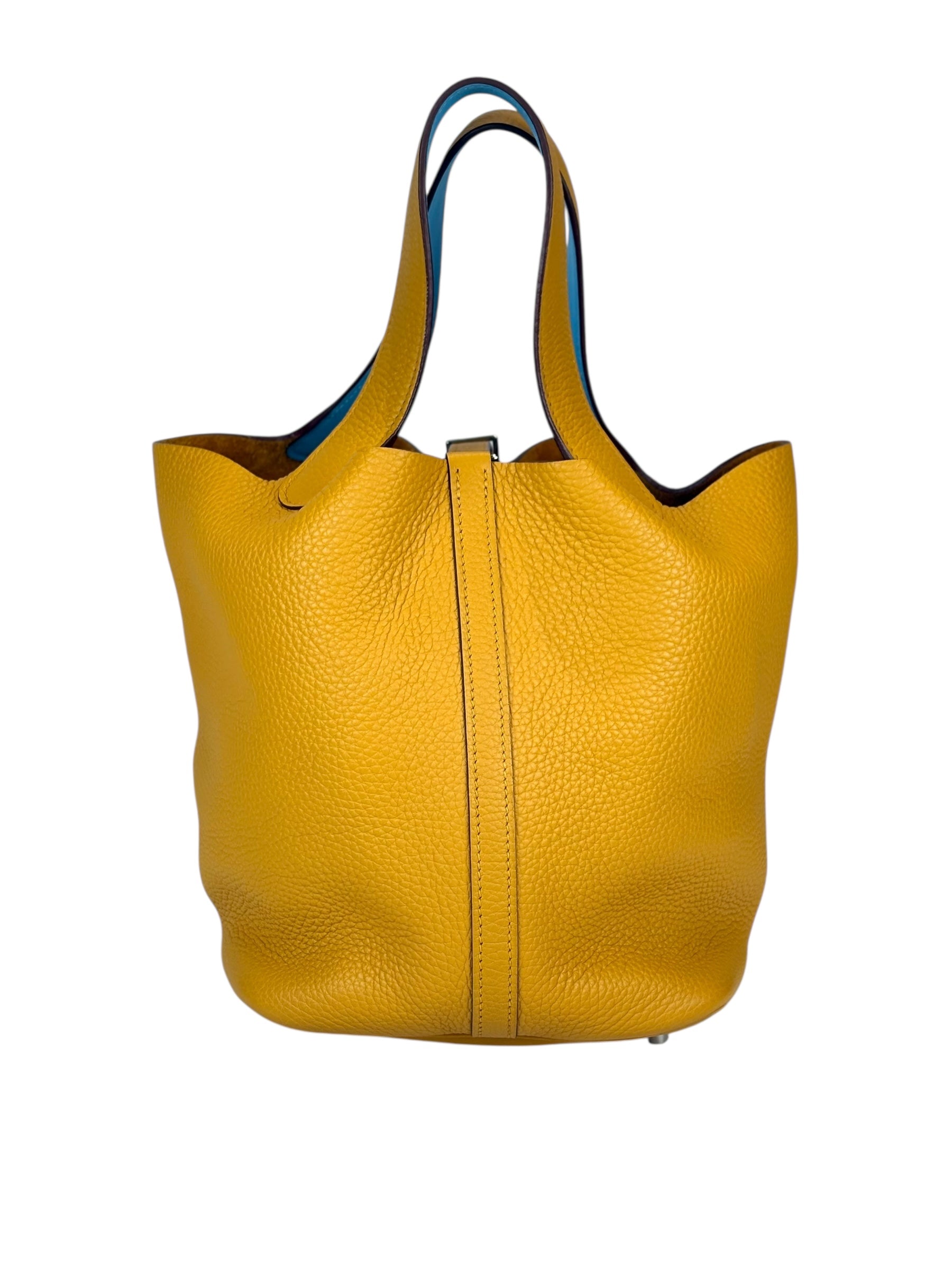 Hermes Picotin 22 Amber Clemence