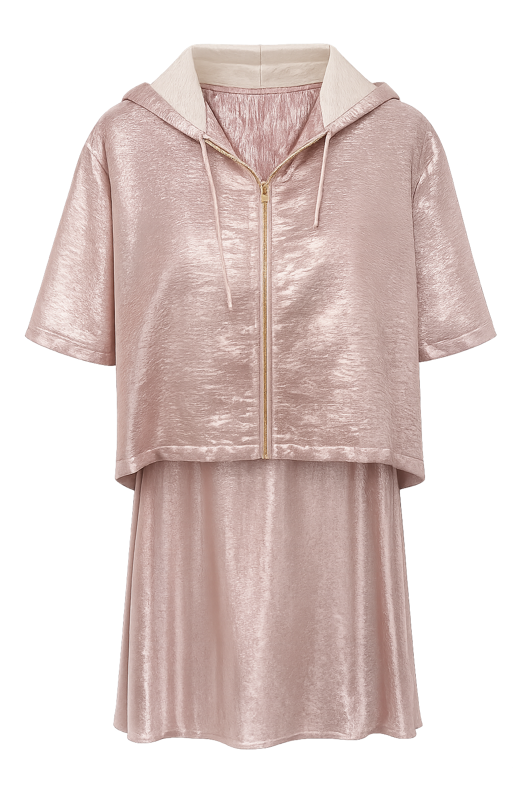 PINK HOODY SHIMMERS AND SKIRT MCL11922