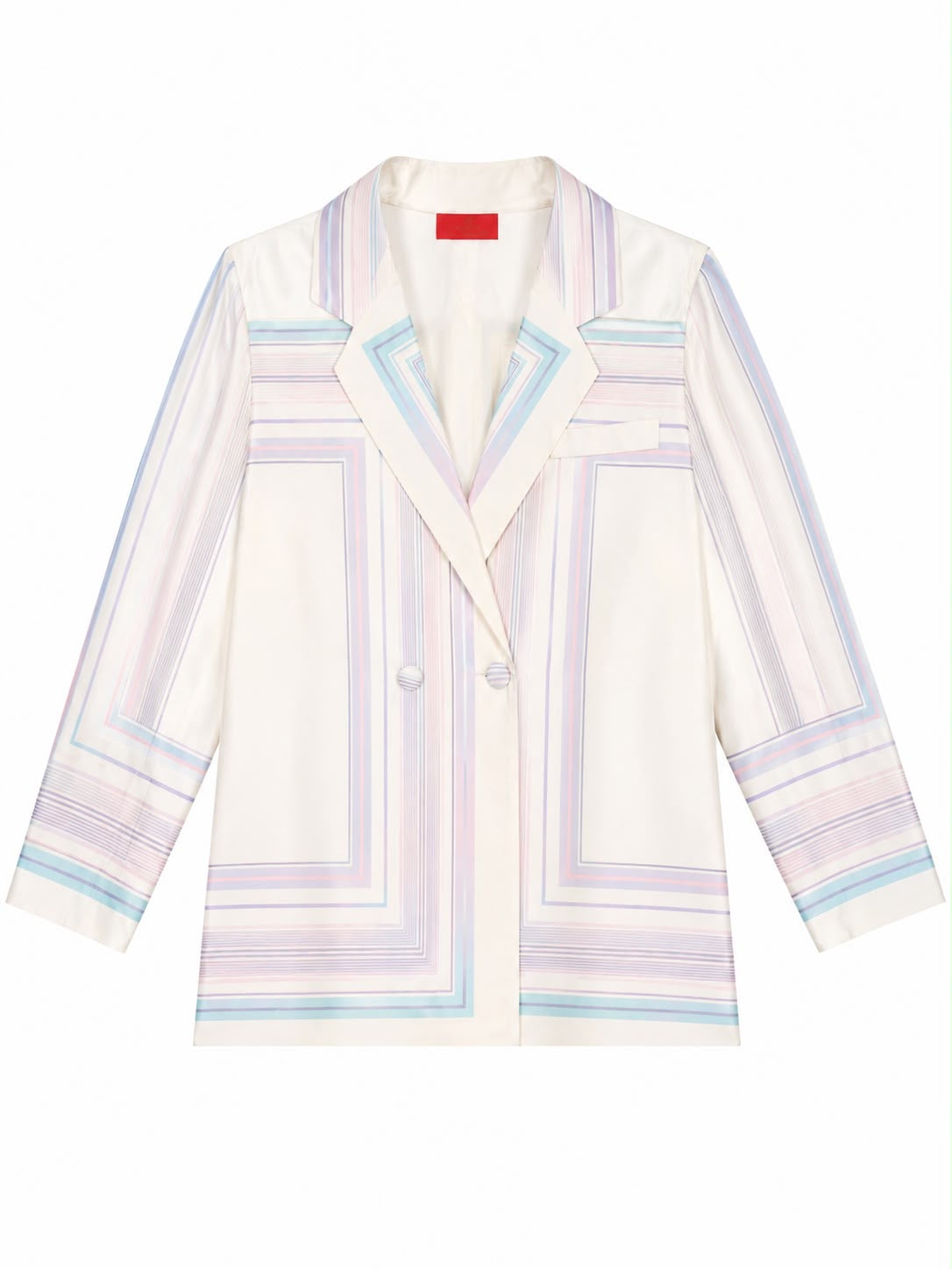 JACKET JUSTIN STRIPES SQUARES GRADIENT LACE POCKET MCL12803