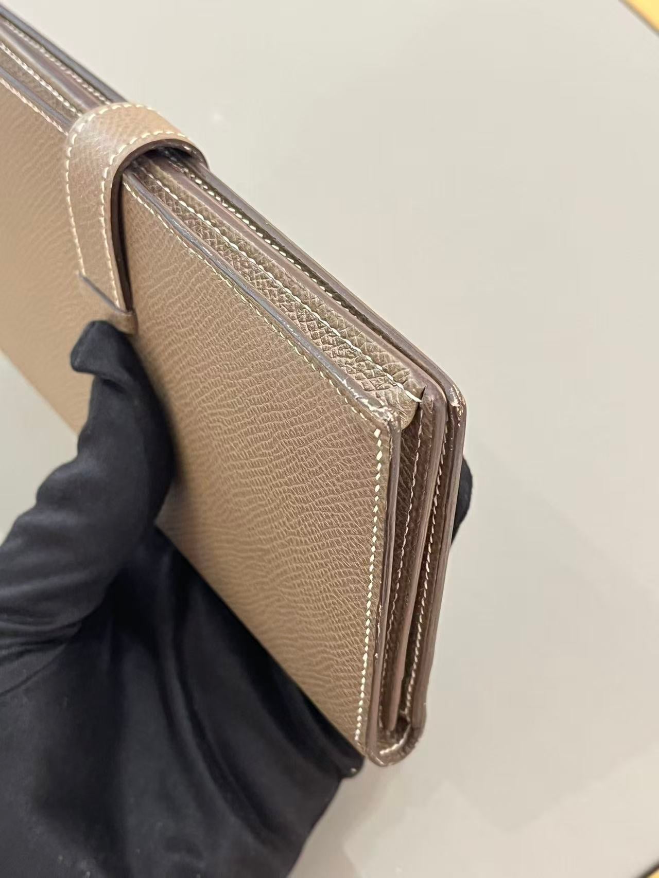 Hermès Bearn Long Wallet - Etoupe (Elephant Grey)