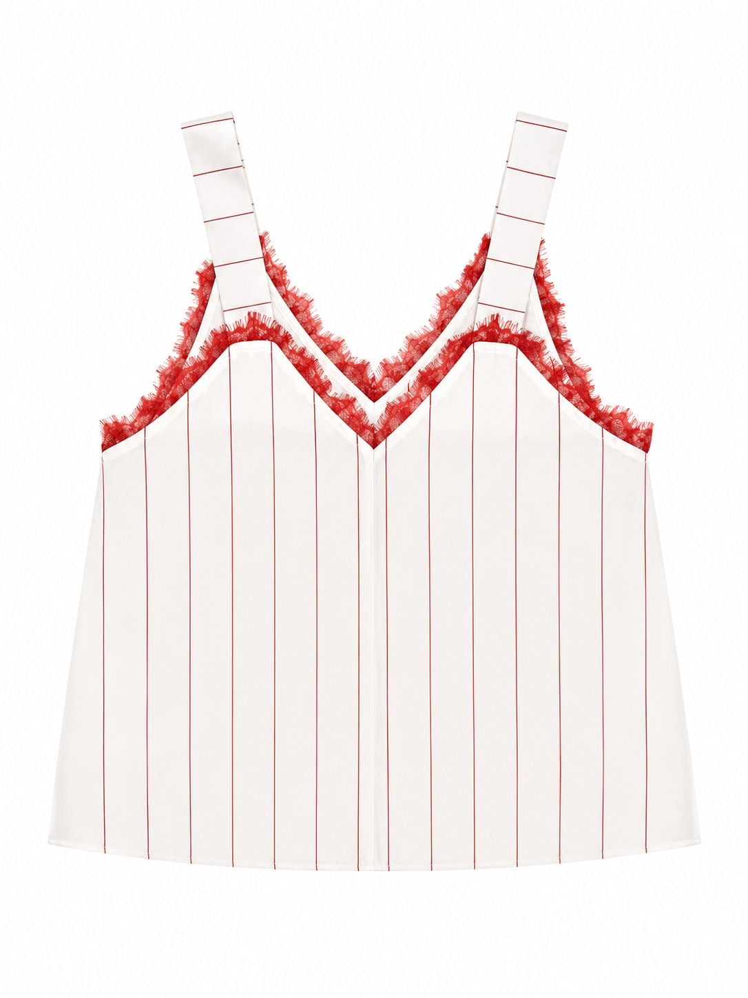 V TOP PINSTRIPES CHERRY FRENCH LACE MCL11418