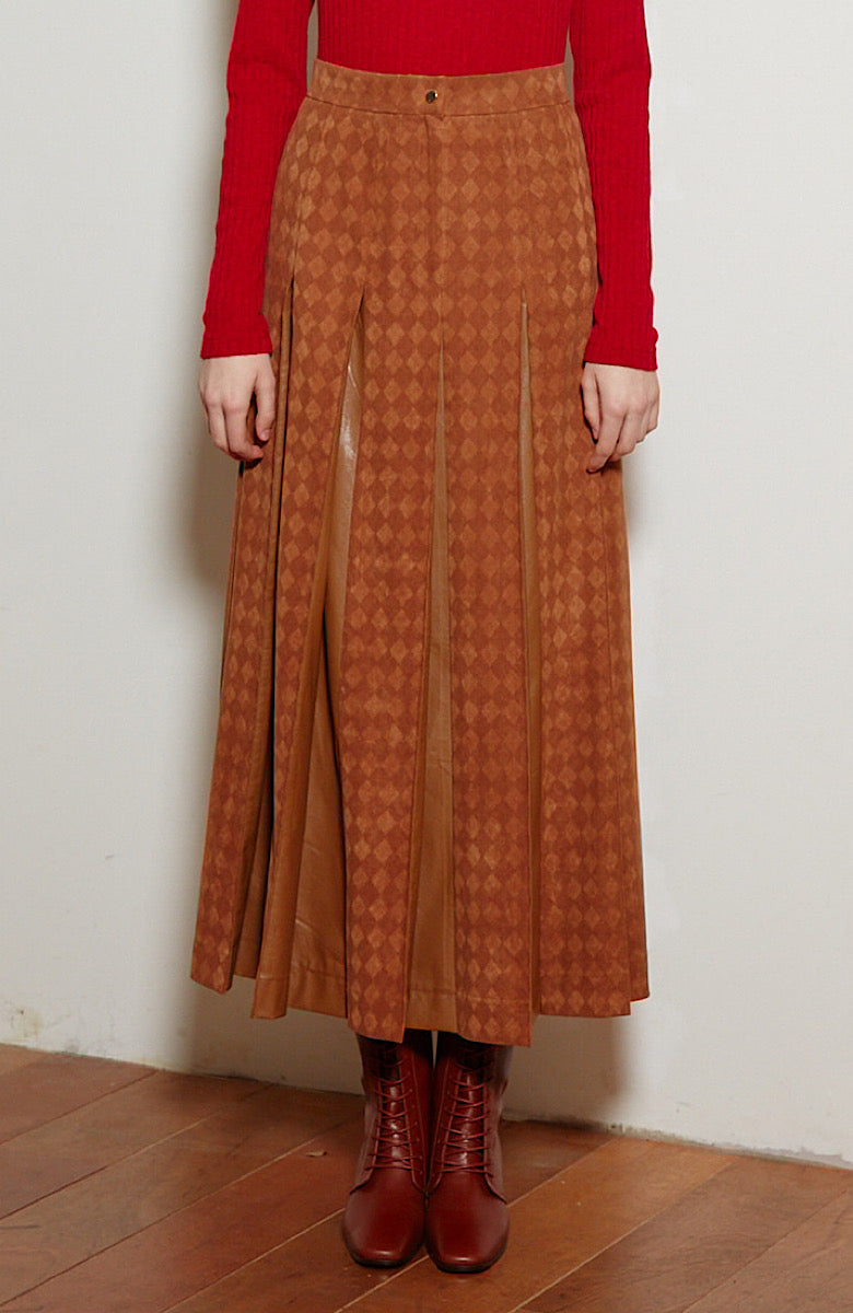 PLEATED MAXI SKIRT