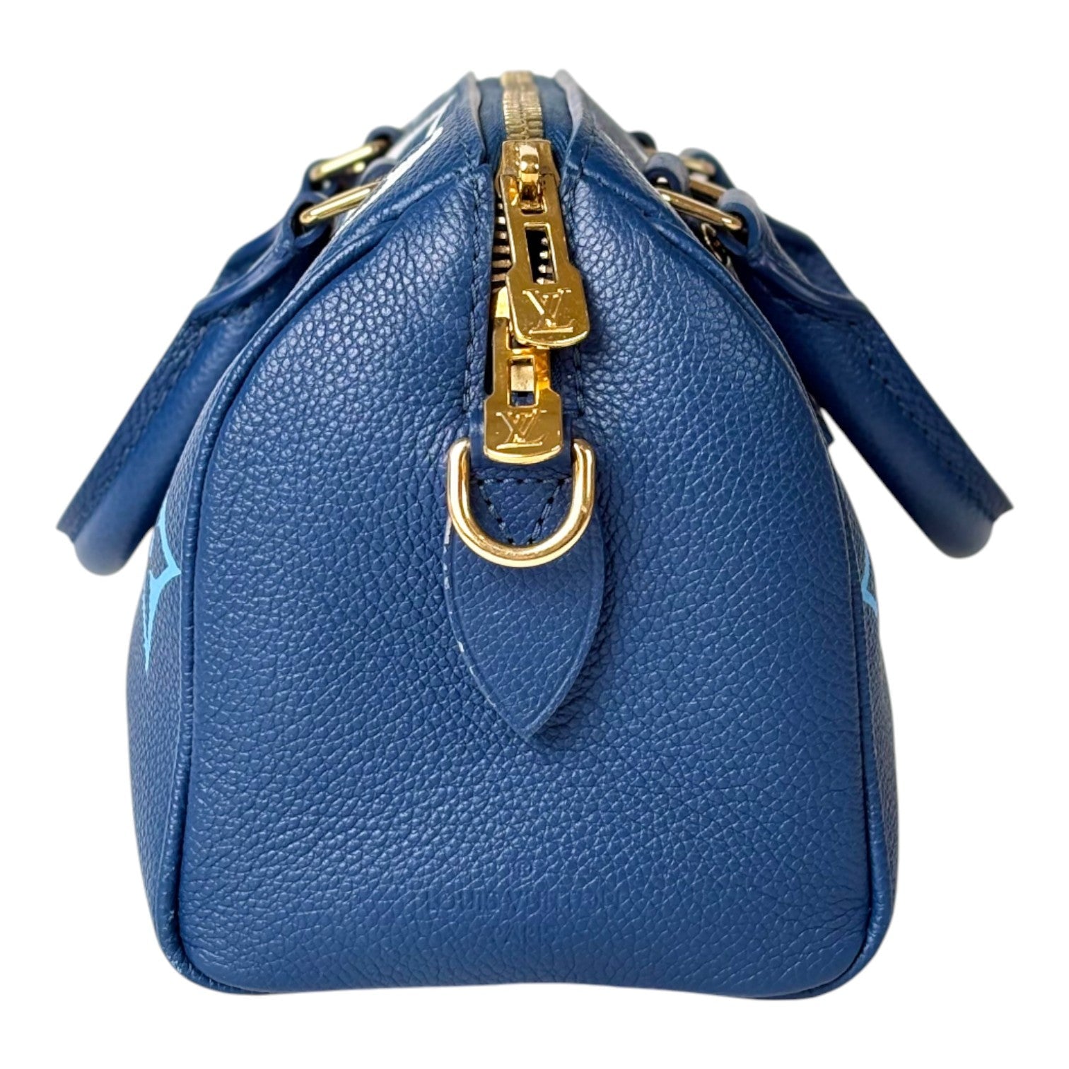 Louis Vuitton Speedy 20cm Blue Bag - Full Set