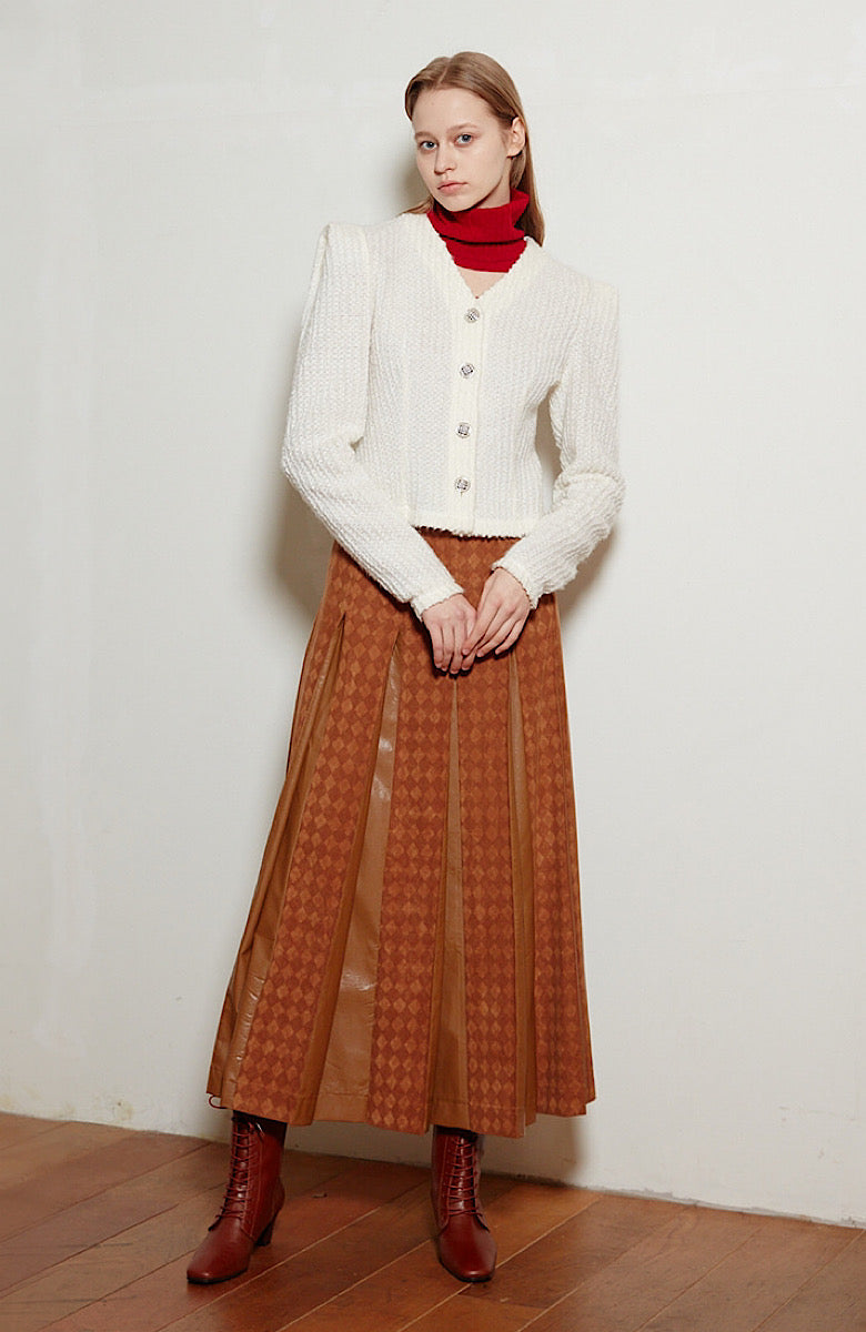 PLEATED MAXI SKIRT