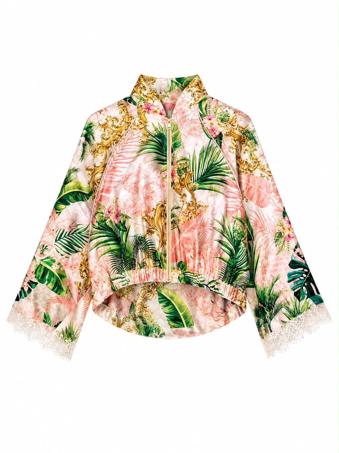 CAPE BOMBER LACE SLEEVES JUNGLE PINK MCL13140