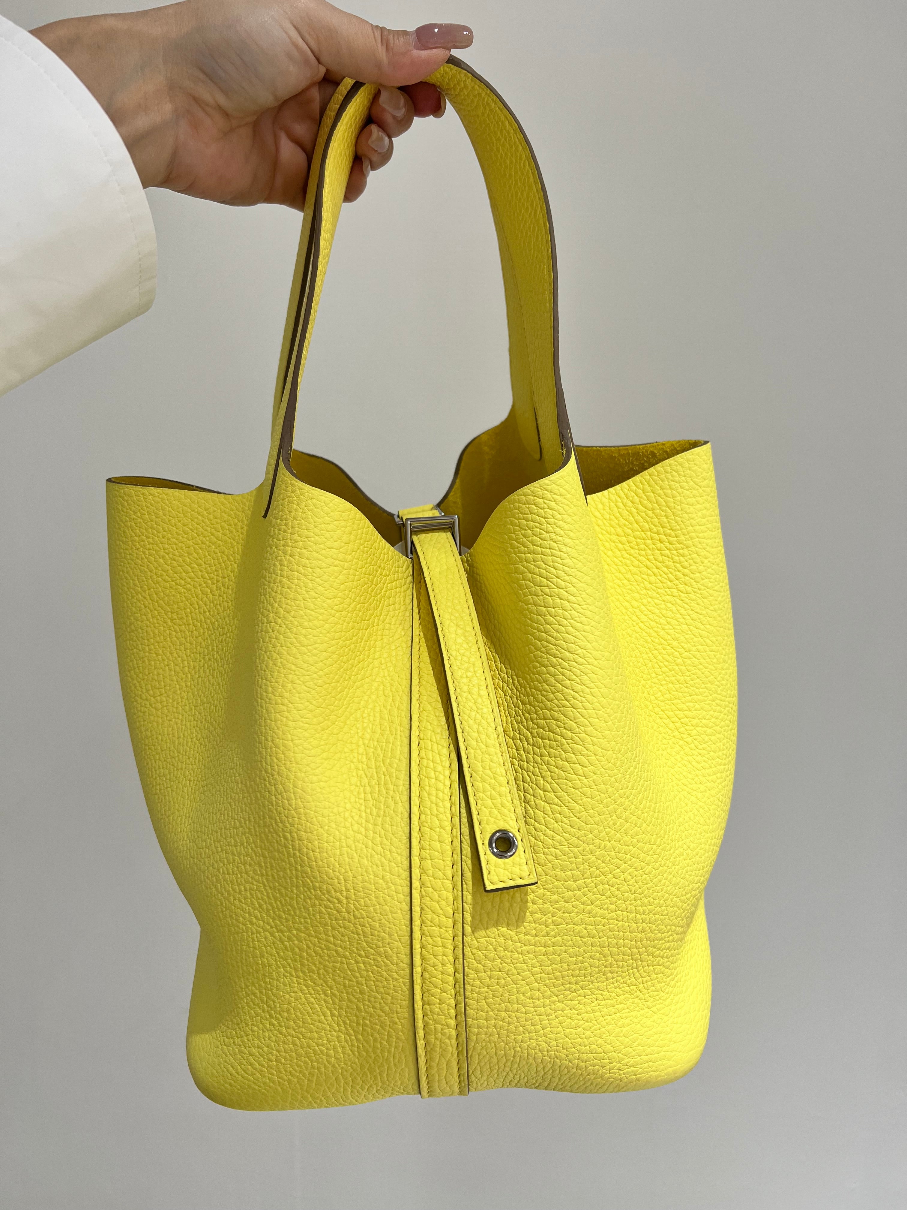 HERMES LIMONCELLO CLEMENCE PICOTIN LOCK BAG #B SYC1980