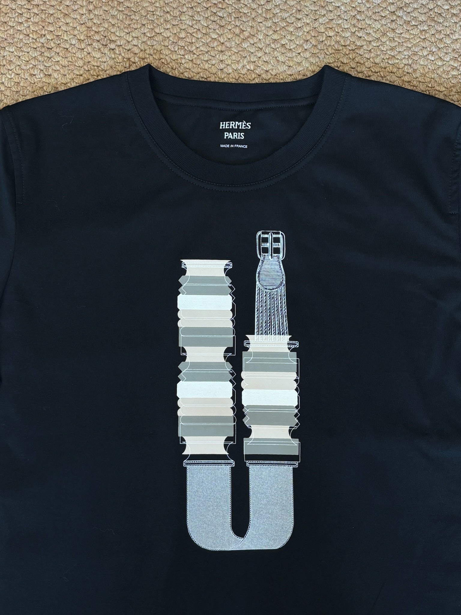 Size 42 - Hermès Printed Bride a Bloc straight t-shirt