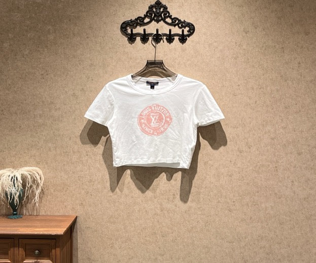 Louis Vuitton 25fw New White Badge Short-Sleeve T-Shirt / Size L / 99% New / 43369 SYCF43369