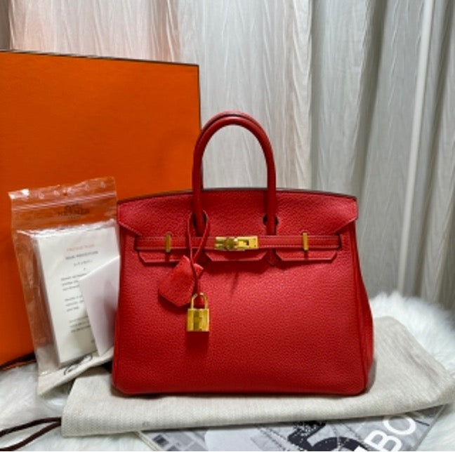 Hermes Birkin 25 Red T-Stamp US672030