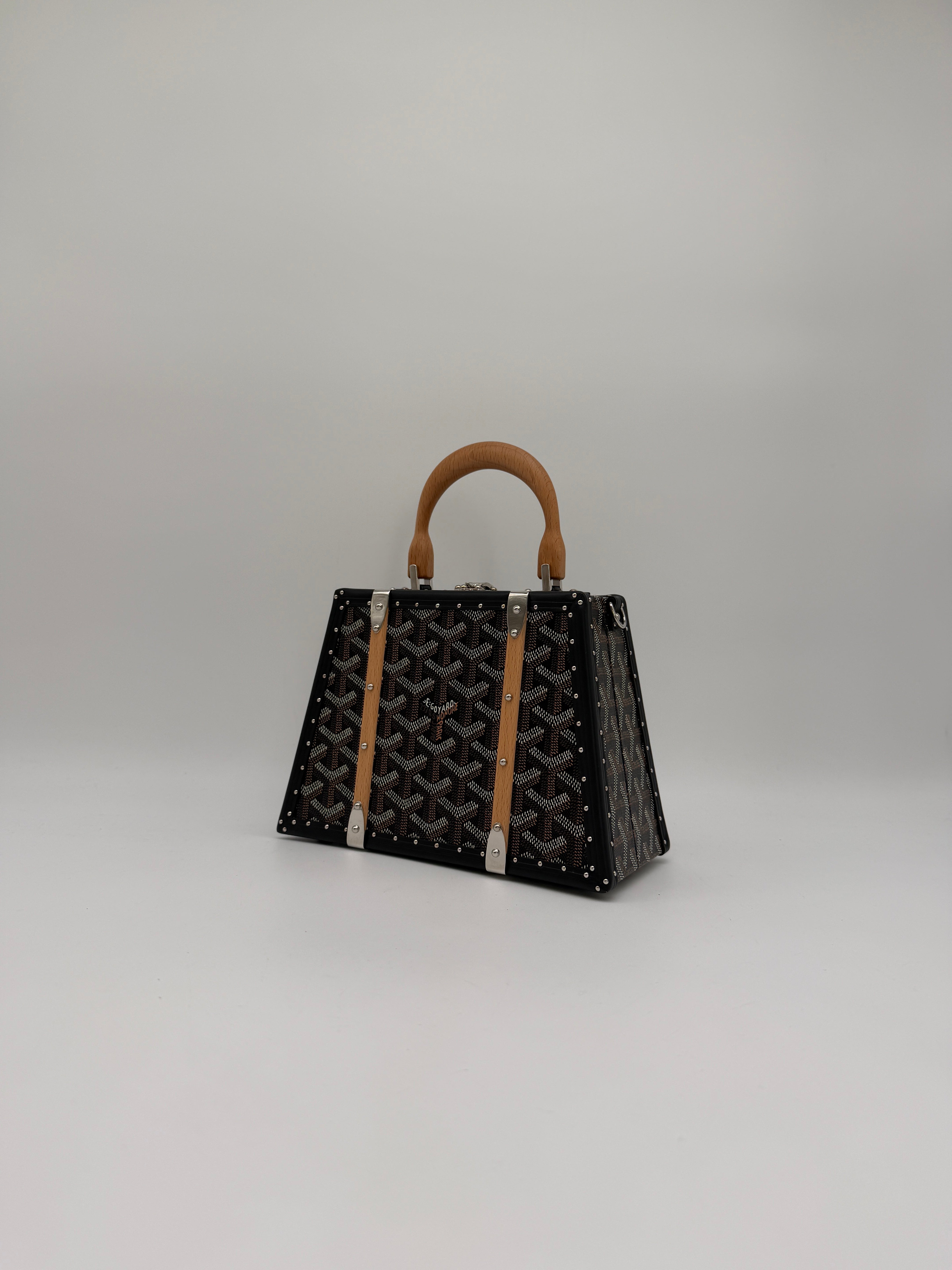Goyard Saïgon Mini Trunk Bag Black Palladium Hardware