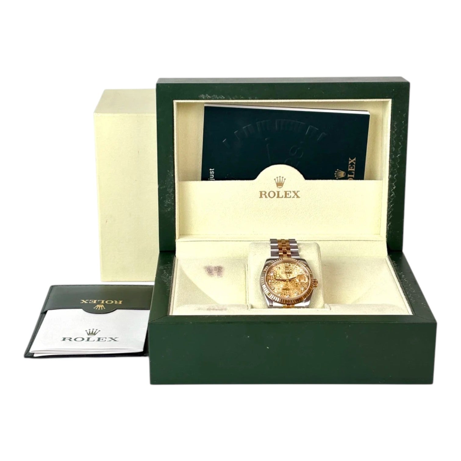 Rolex Datejust 36mm Auto Watch 2 Tone steel/yellow gold/diamond - Full Set