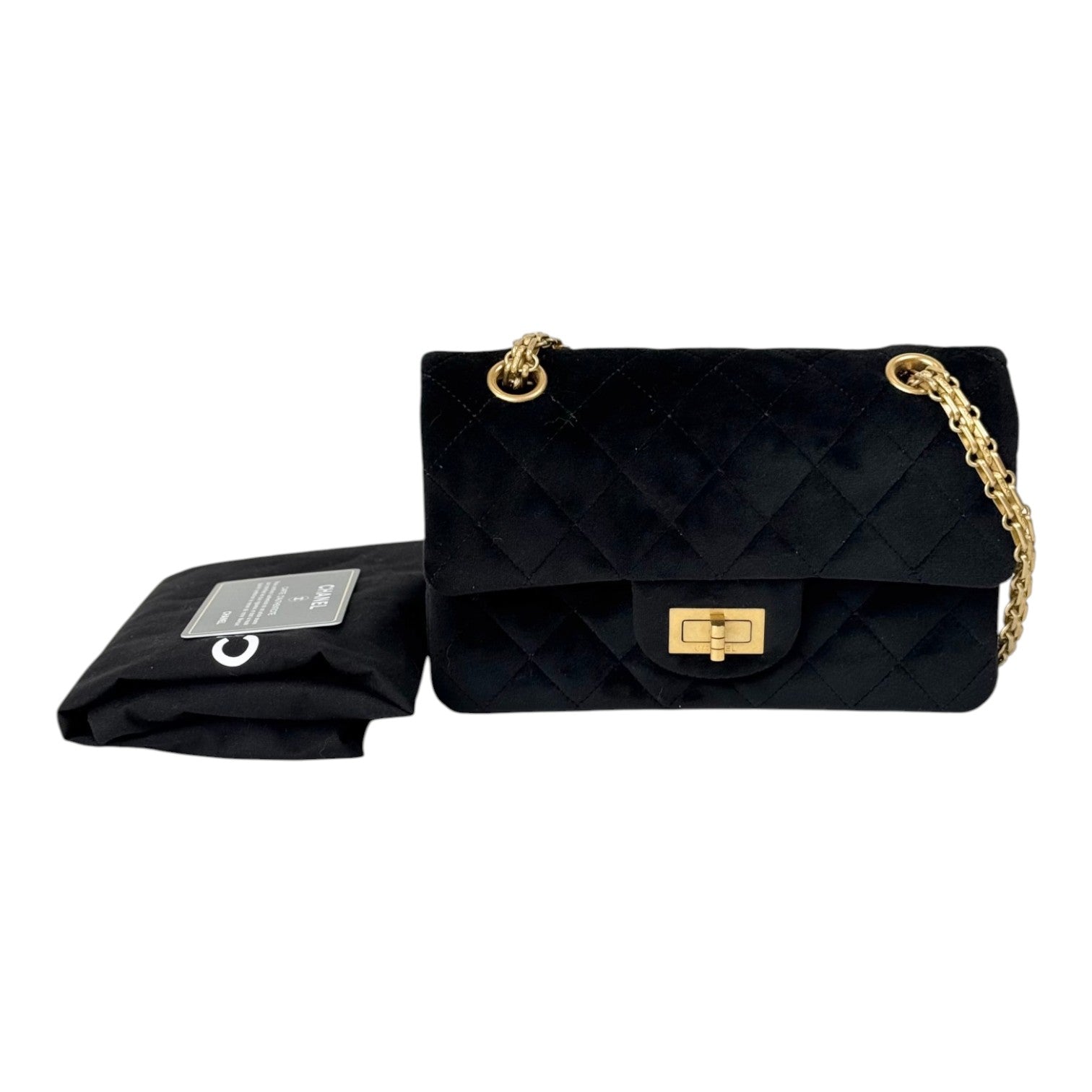 Chanel Black Velvet Mini Re-Issue Bag