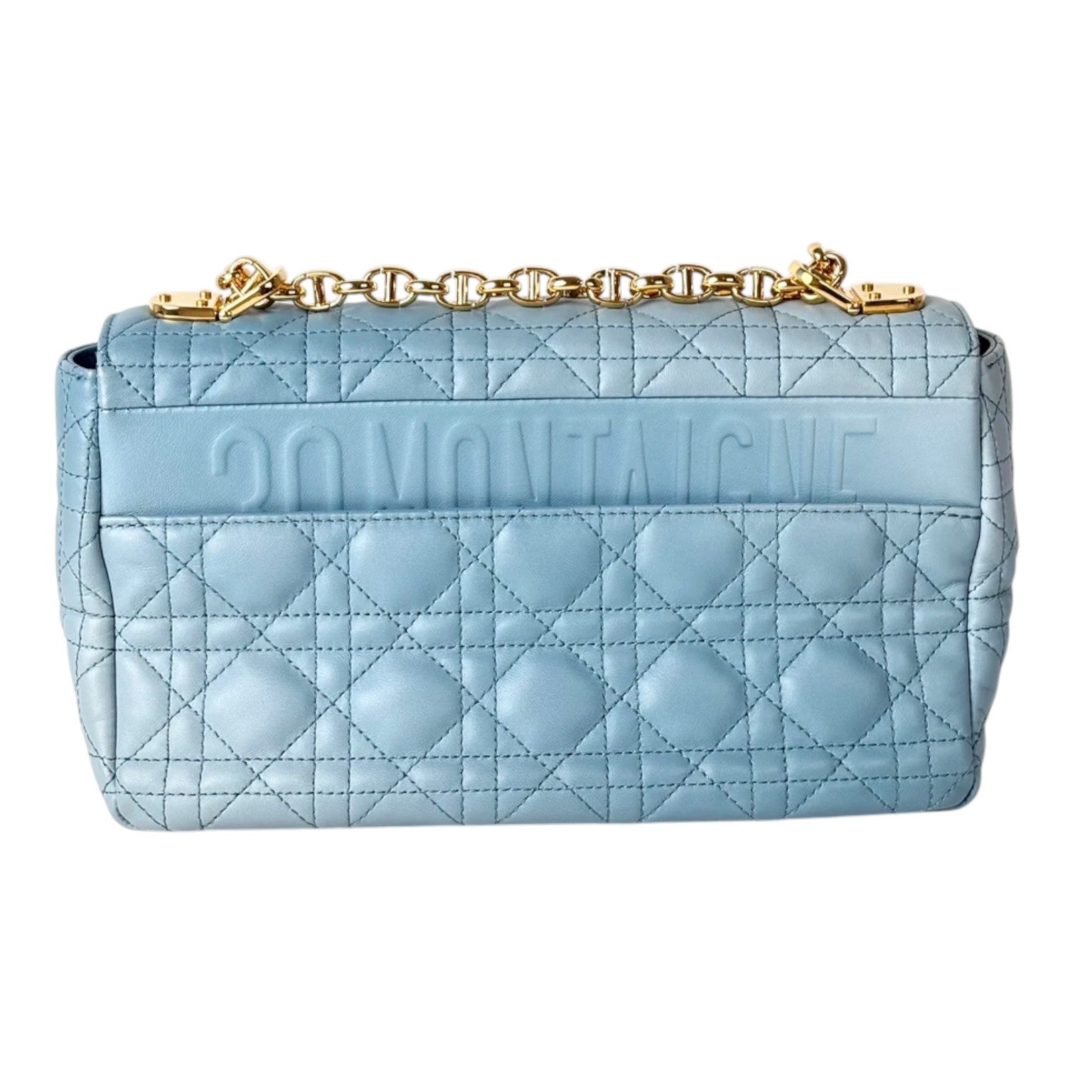 Dior Blue Medium Caro (25cm) Bag with GHW