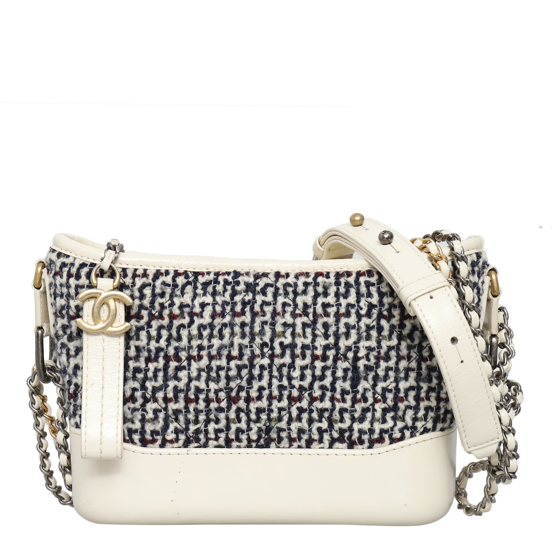 Chanel Tweed Calfskin Small Gabrielle Hobo CHA11109B