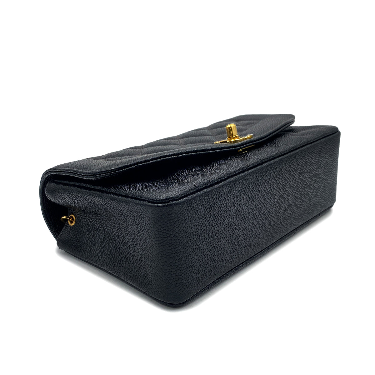 CHANEL VINTAGE DIANA SMALL CHAIN SHOULDER BAG BLACK CAVIAR SKIN 90190799