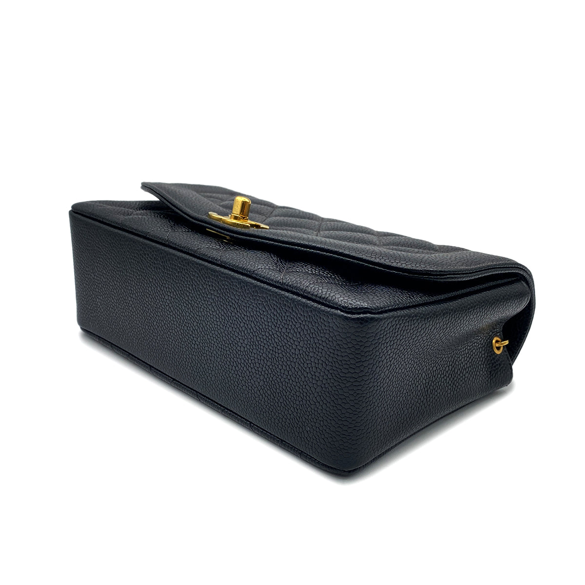 CHANEL VINTAGE DIANA SMALL CHAIN SHOULDER BAG BLACK CAVIAR SKIN 90190799