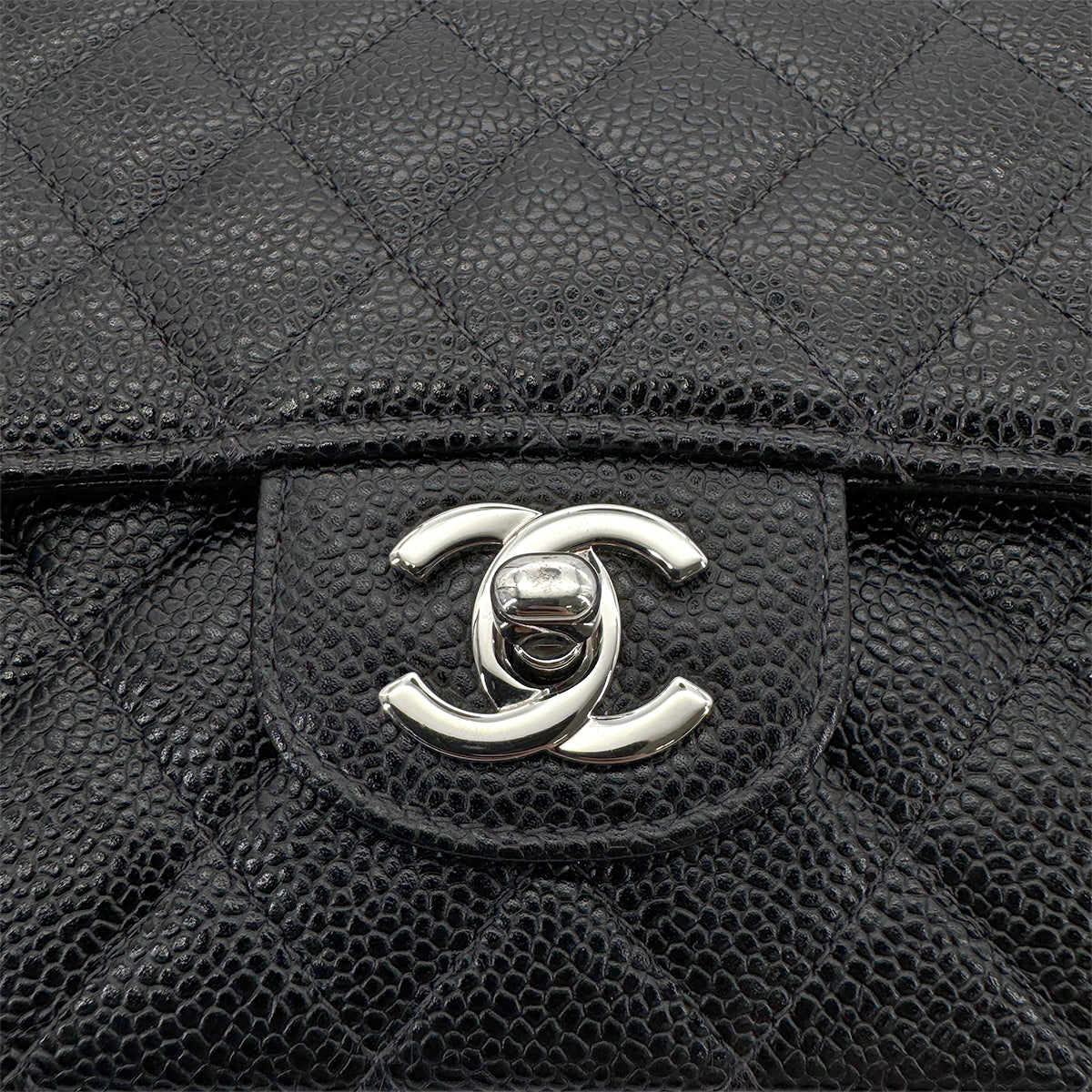 CHANEL VINTAGE CLASSIC FLAP MEDIUM CHAIN SHOULDER BAG BLACK CAVIAR SKIN SHW 90207860