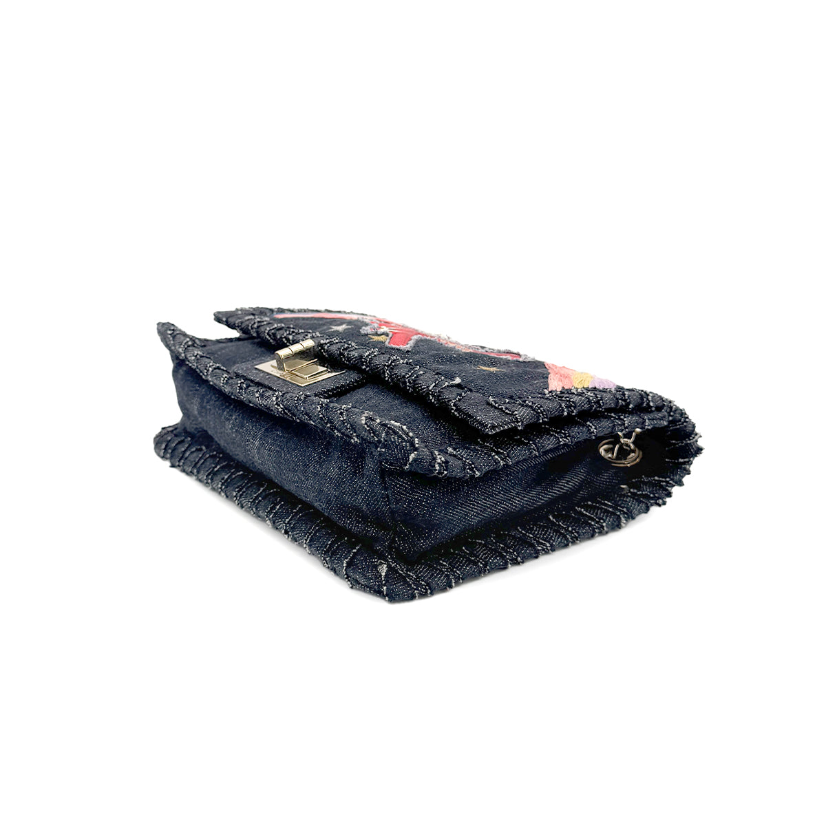 CHANEL VINTAGE 2.55 NIGHT FLIGHT CHAIN SHOULDER BAG DENIM 90214964