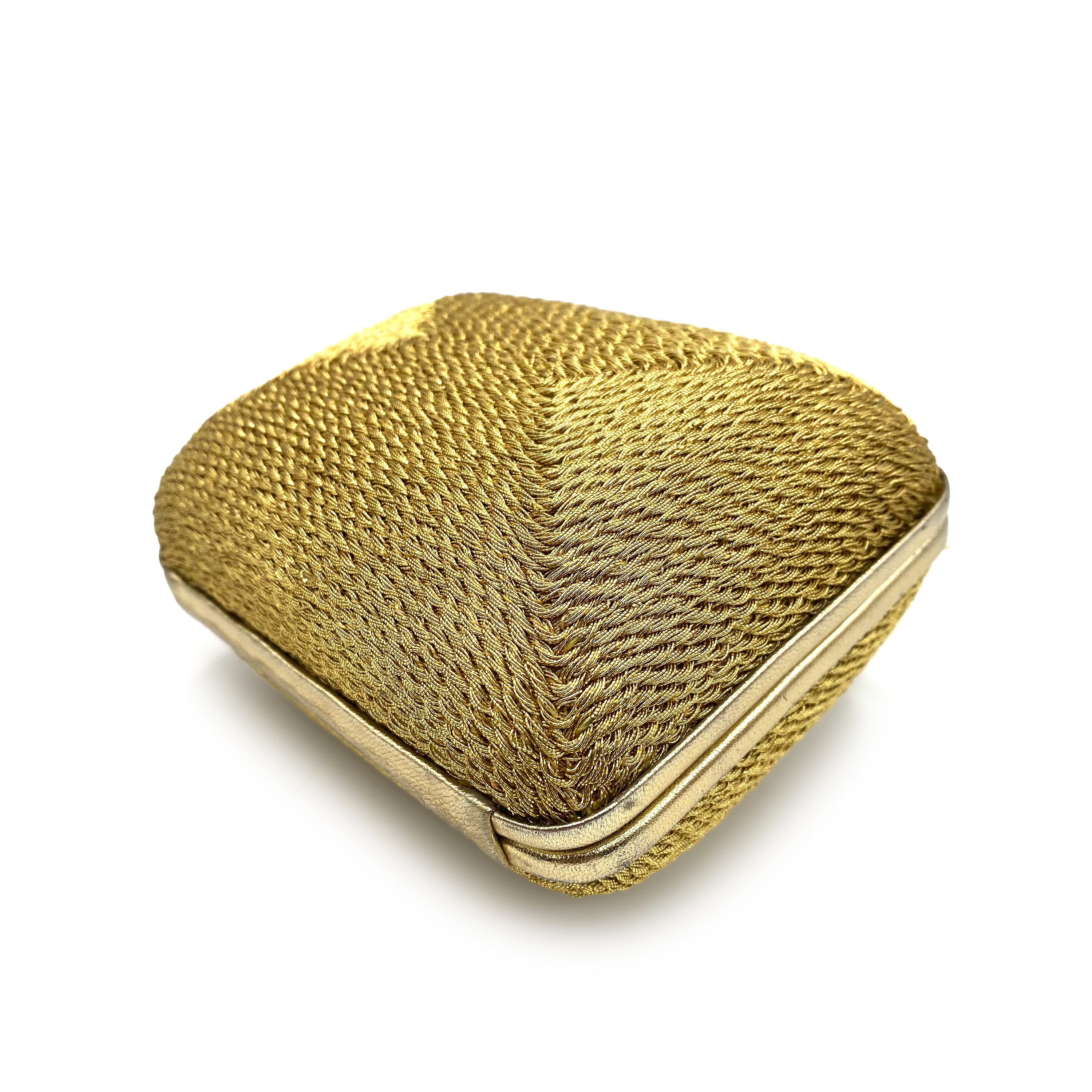 CHANEL VINTAGE PARTY CHAIN HAND SHOULDER BAG GOLD RAFFIA 90230401