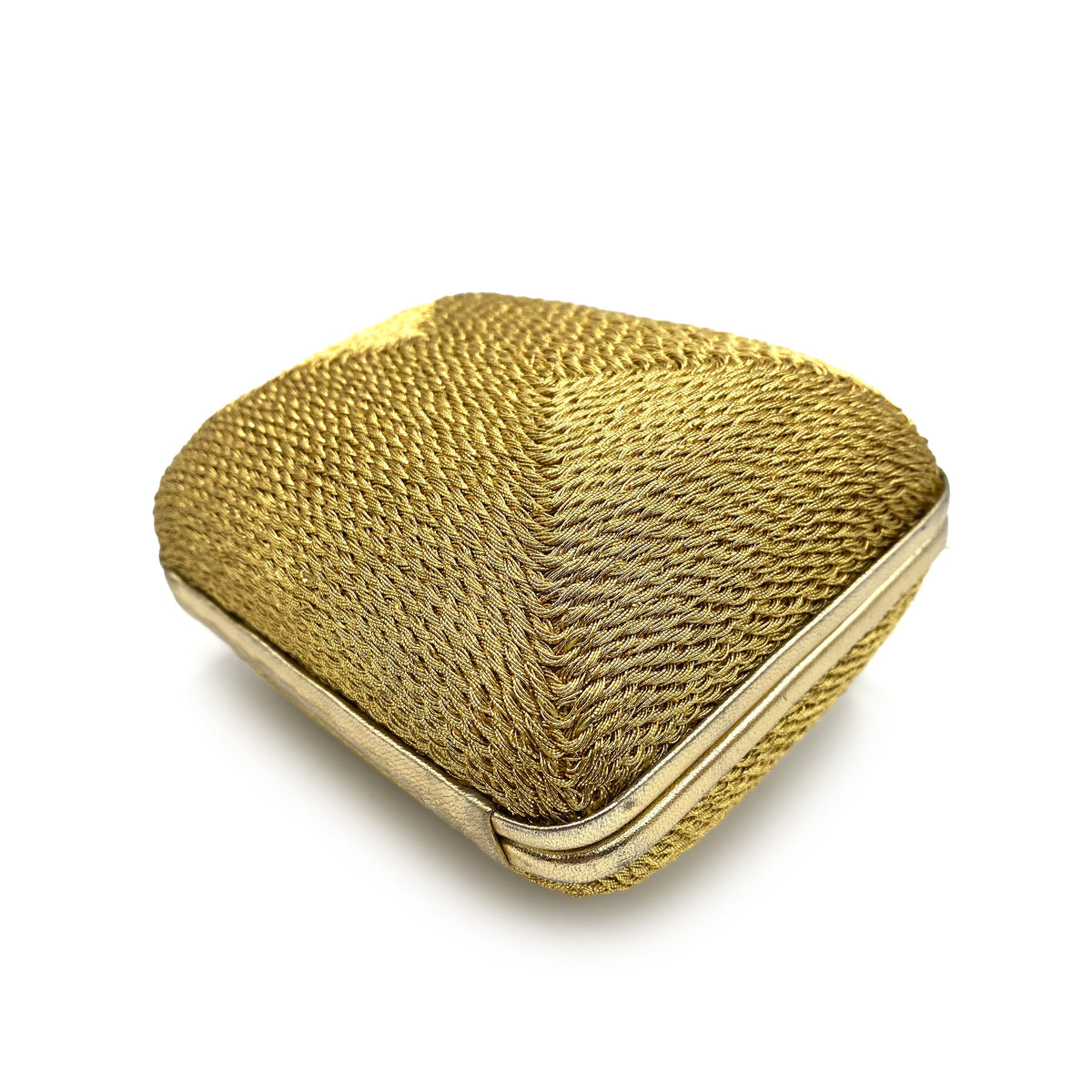 CHANEL VINTAGE PARTY CHAIN HAND SHOULDER BAG GOLD RAFFIA 90230401