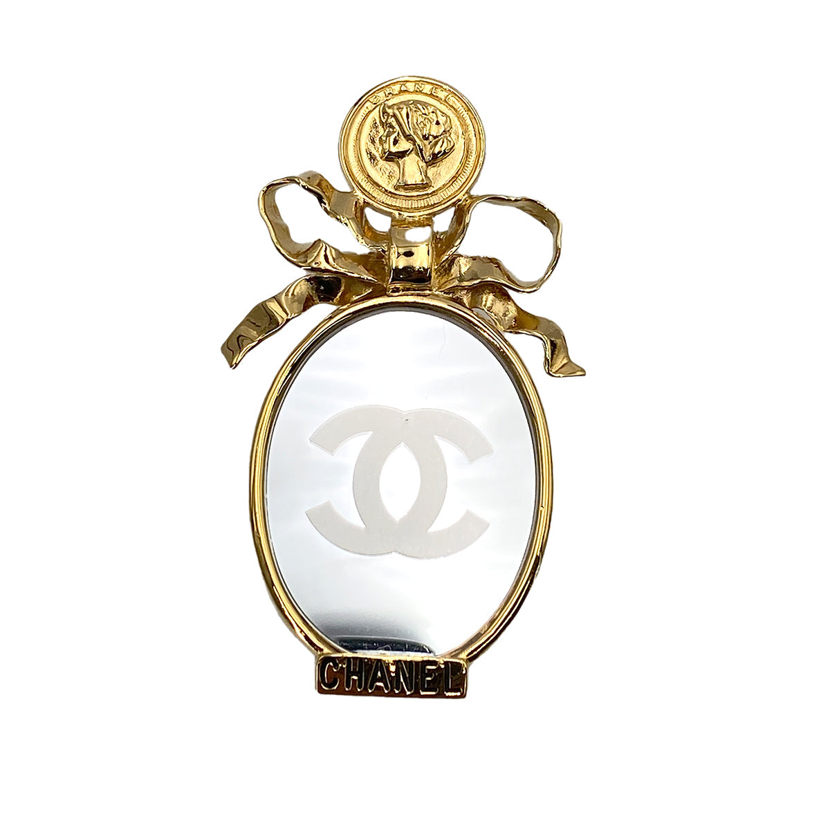 CHANEL VINTAGE BROOCH MIRROR COCO MARK ACCESSORY 90244767