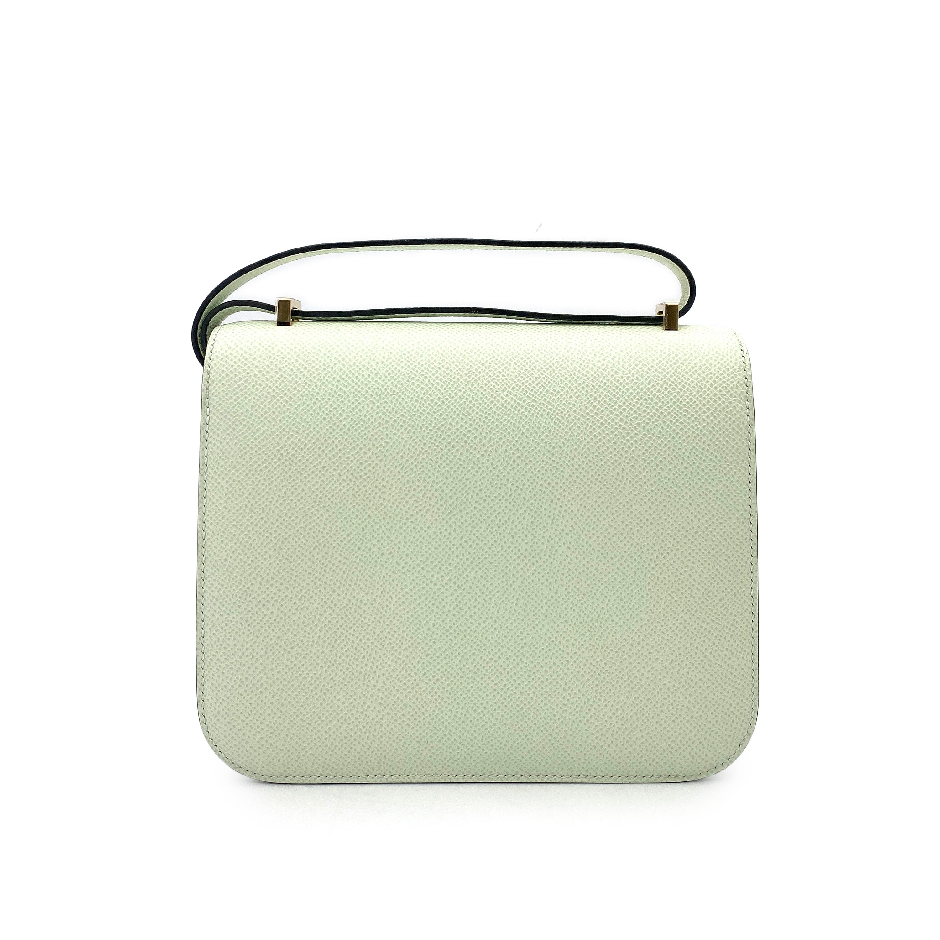 HERMES MINI CONSTANCE 18 VERT FIZZ EPSOM SHOULDER BAG B 90249018