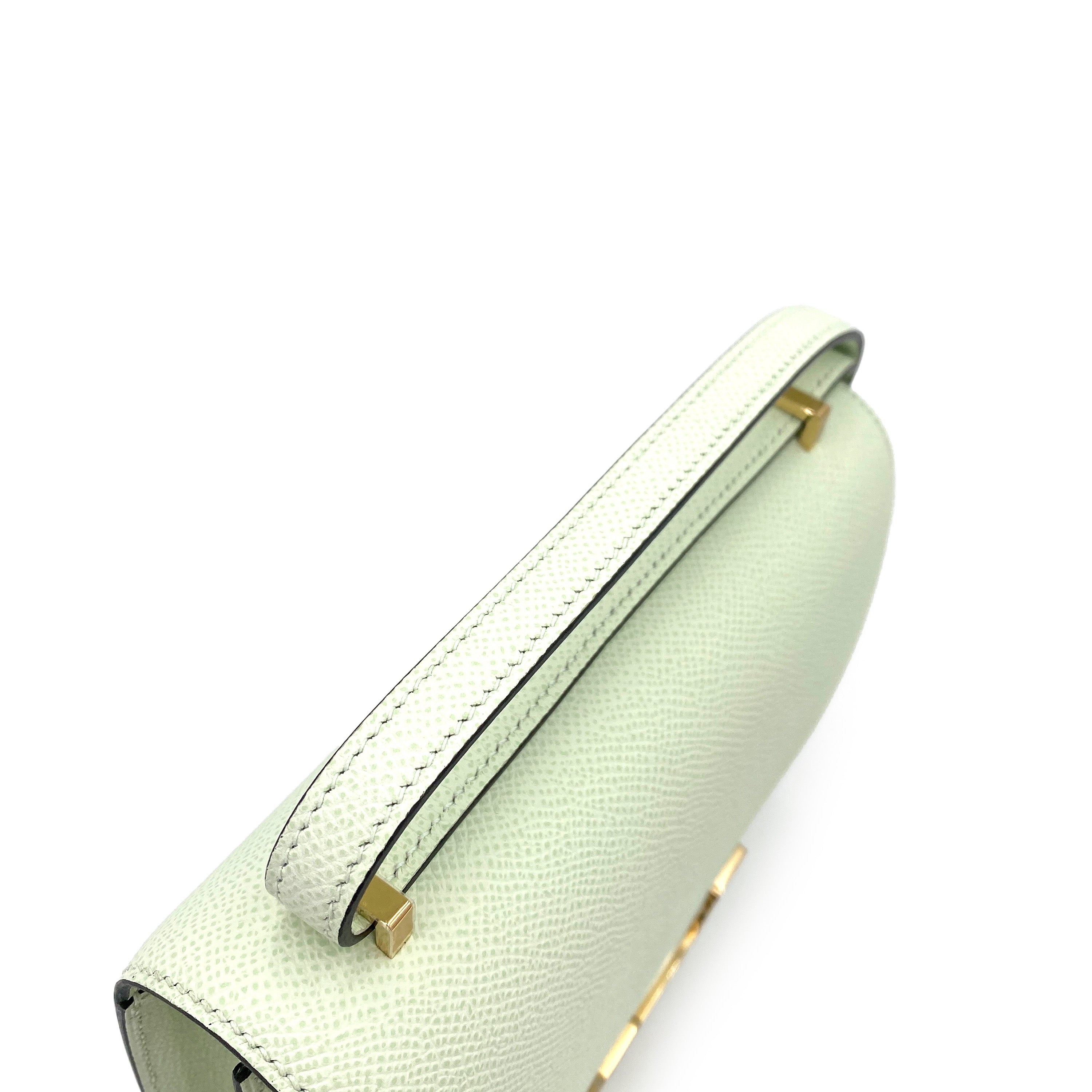 HERMES MINI CONSTANCE 18 VERT FIZZ EPSOM SHOULDER BAG B 90249018