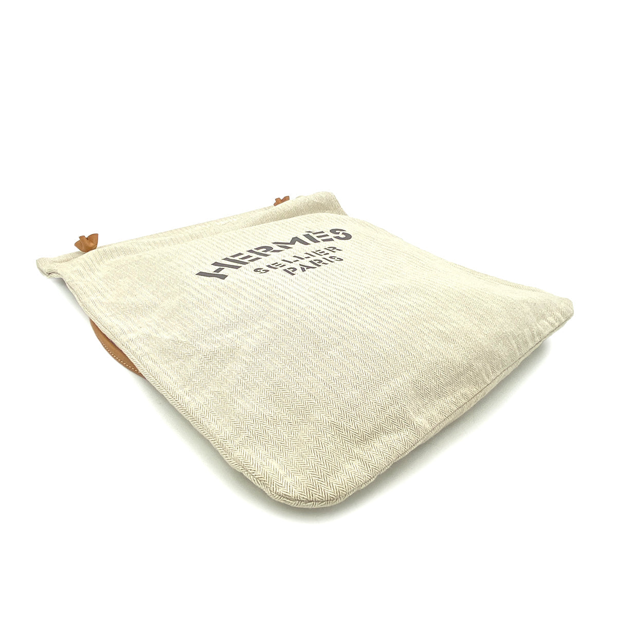 HERMES SAC ALINE GM NATUREL TOILE CHEVRON LEATHER SHOULDER BAG 90251099