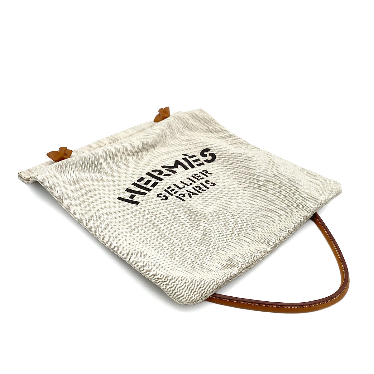 HERMES SAC ALINE MM NATUREL TOILE CHEVRON LEATHER SHOULDER BAG A 90251114