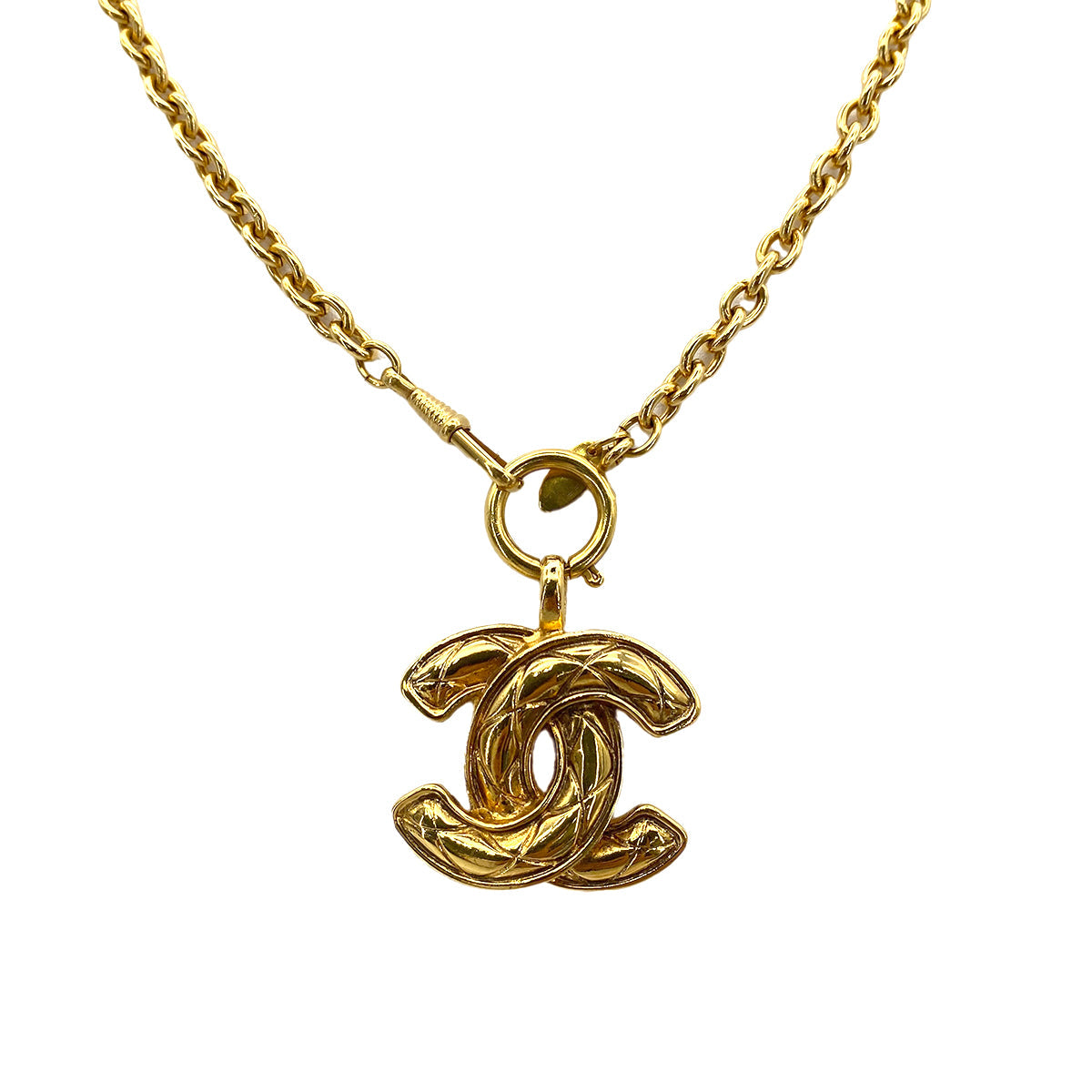 CHANEL VINTAGE NECKLACE MATELASSE COCOMARK ACCESSORY 90251129