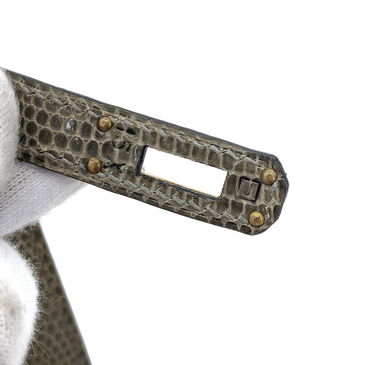 HERMES MINI KELLY HAND SHOULDER BAG KAHKI TYPE LIZARD □J GHW 90253382