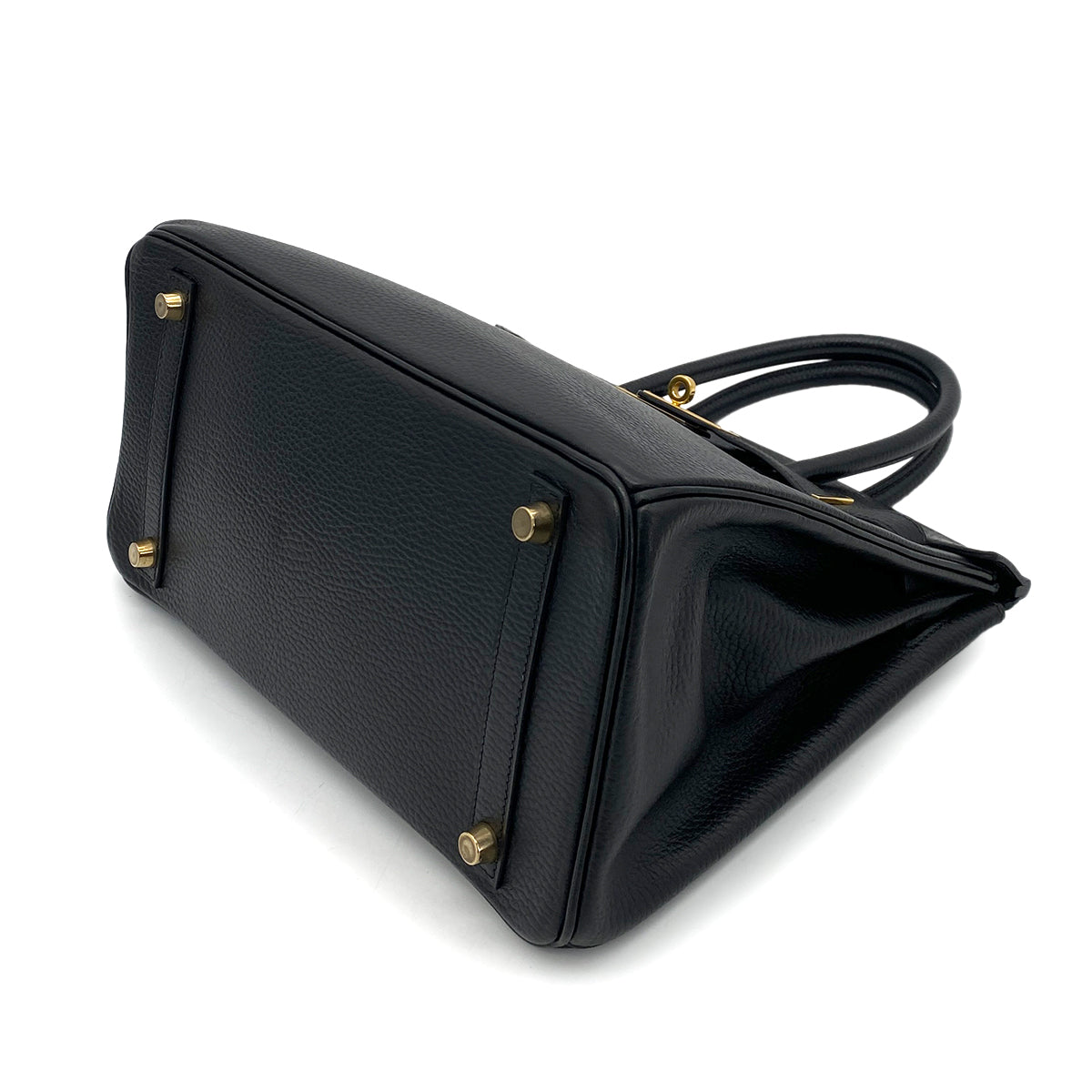 HERMES BIRKIN 30 BLACK ARDENNES HAND BAG □E GHW 90255782