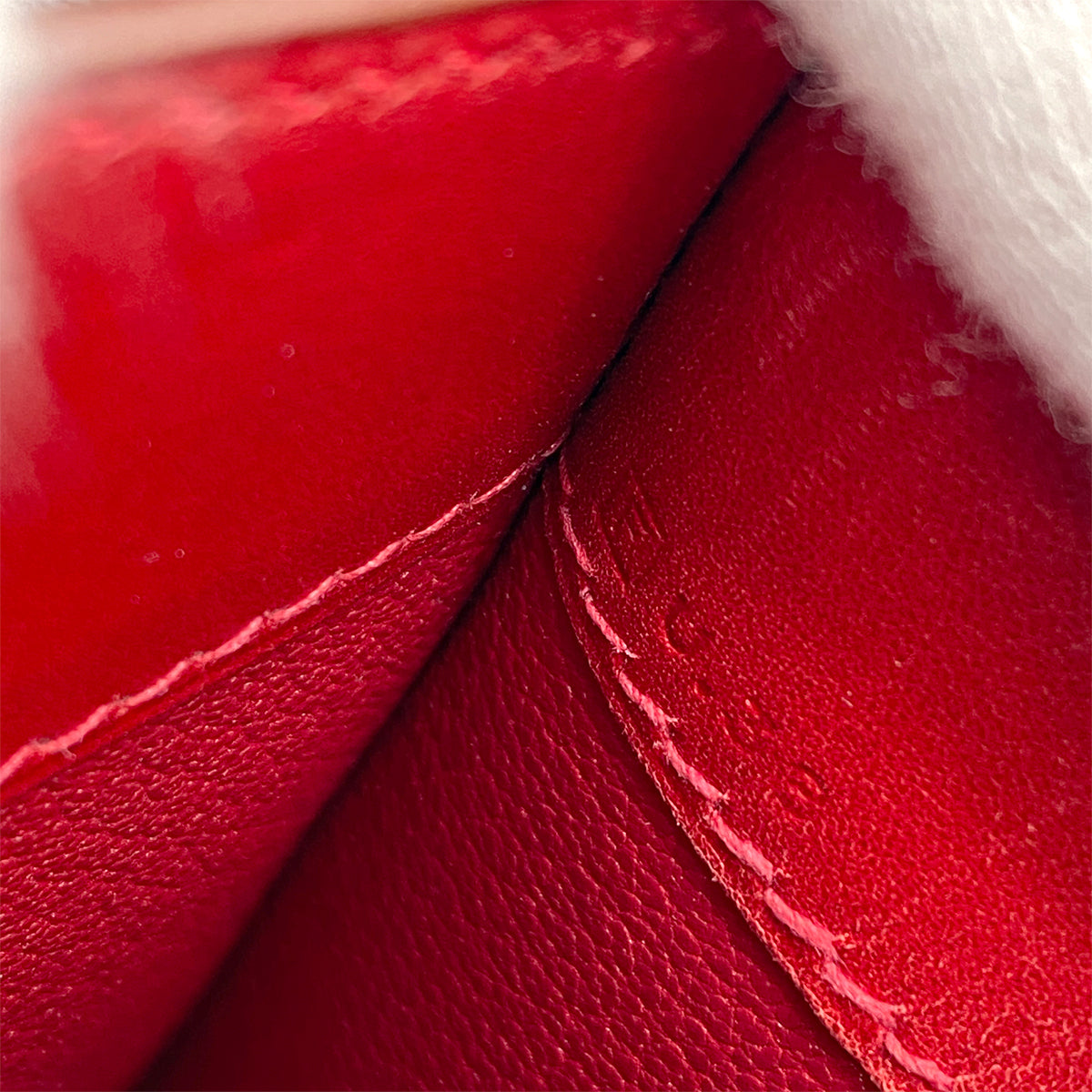 HERMES WHITE BUS TPM ROUGE VIF BOXCALF HAND BAG □F 90256456