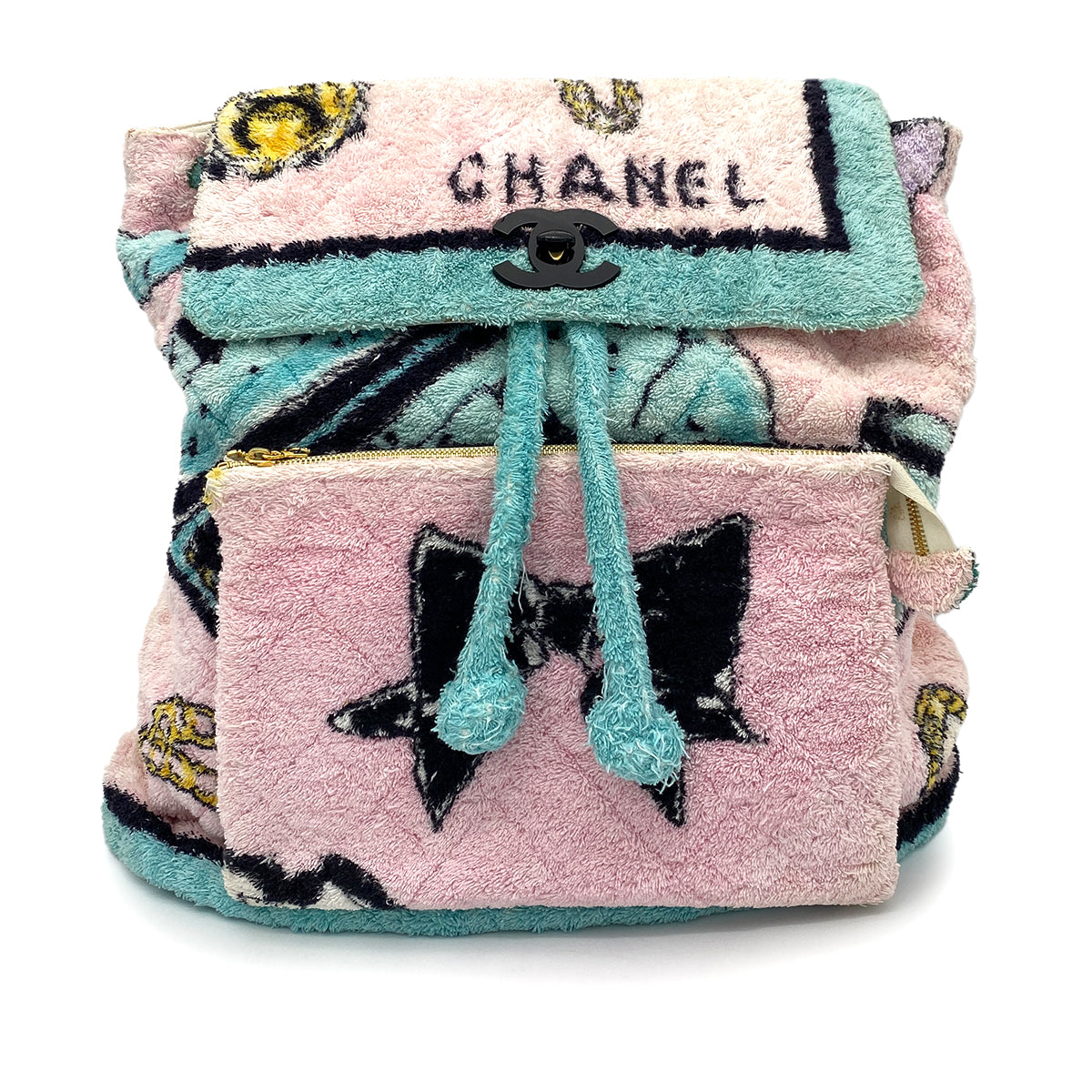 CHANEL VINTAGE BACK PACK PILE FABRIC MULTICOLOR 90258067