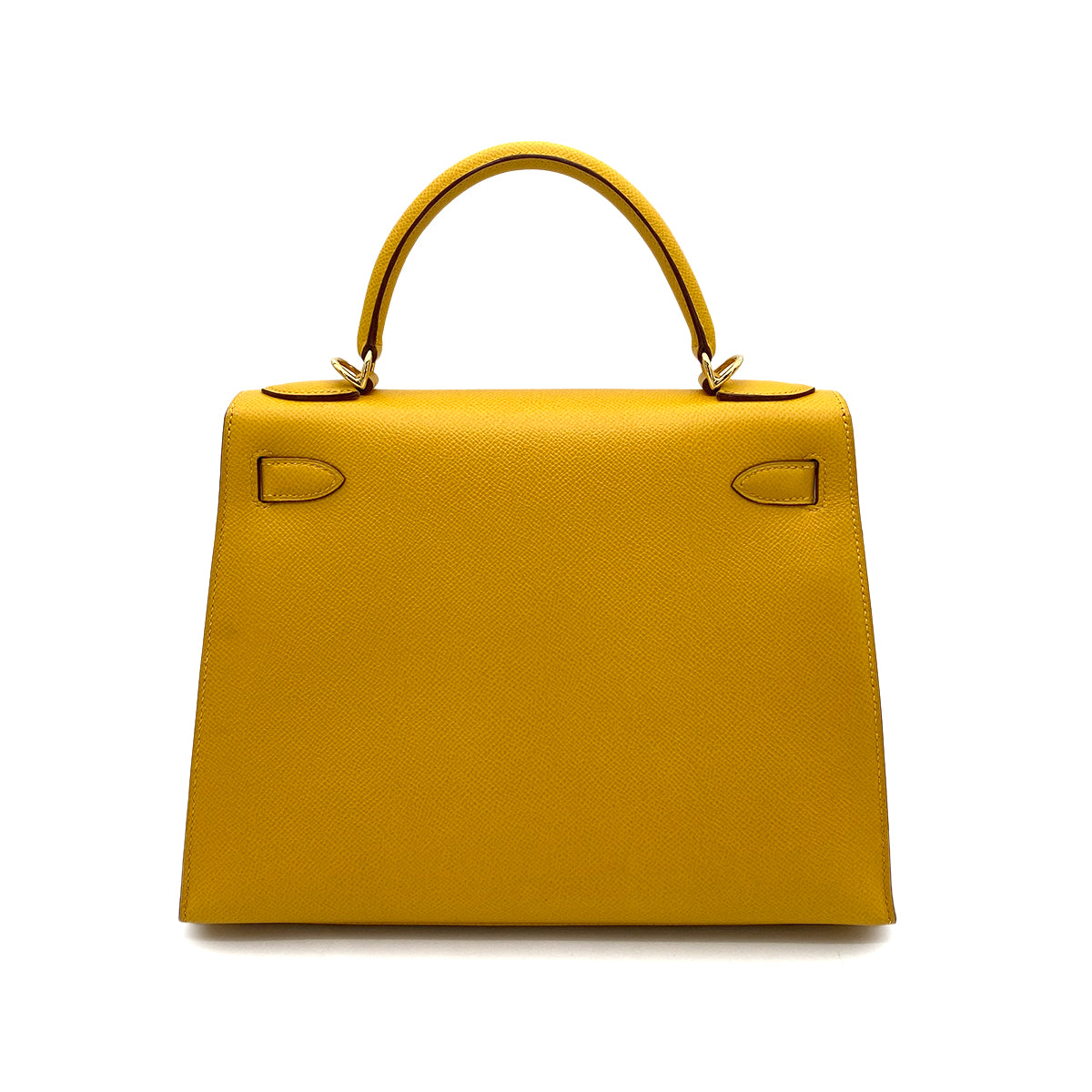 HERMES KELLY 28 SELLIER JAUNE COUCHEVEL HAND SHOULDER BAG □D GHW 90258107