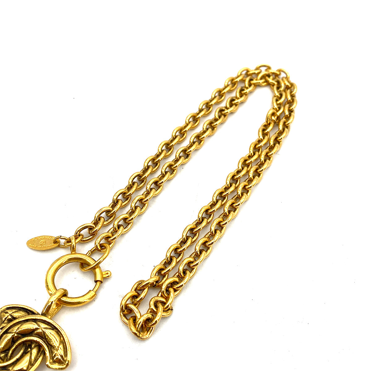 CHANEL VINTAGE NECKLACE MATELASSE COCOMARK ACCESSORY 90261175