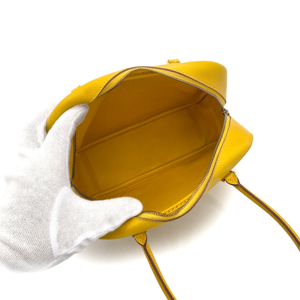 HERMES PLUME 20 JAUNE COUCHEVEL SHOULDER BAG 〇Z 90261223