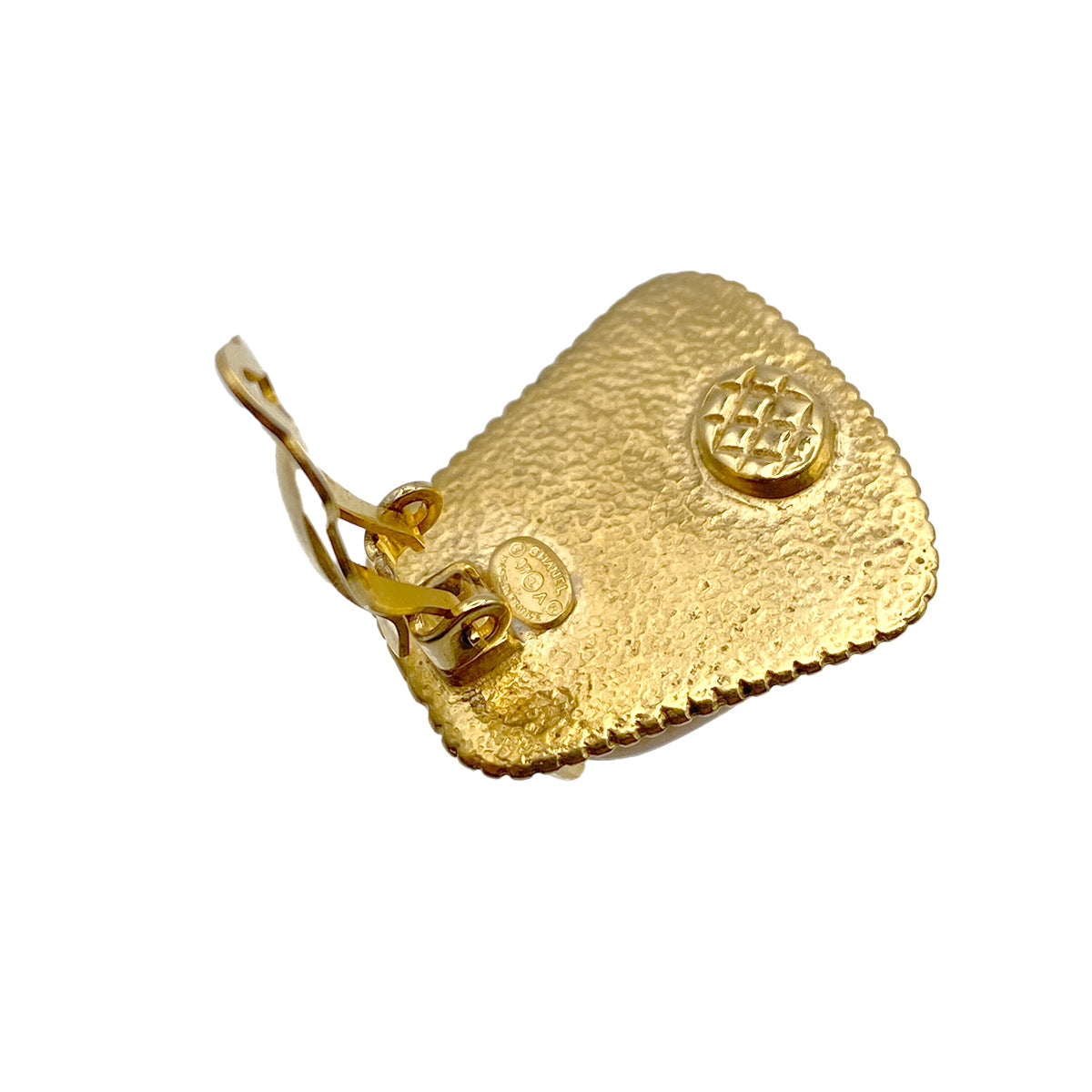 CHANEL VINTAGE EARRINGS COCOMARK FAUX PEARL ACCESSORY 97A 90263325